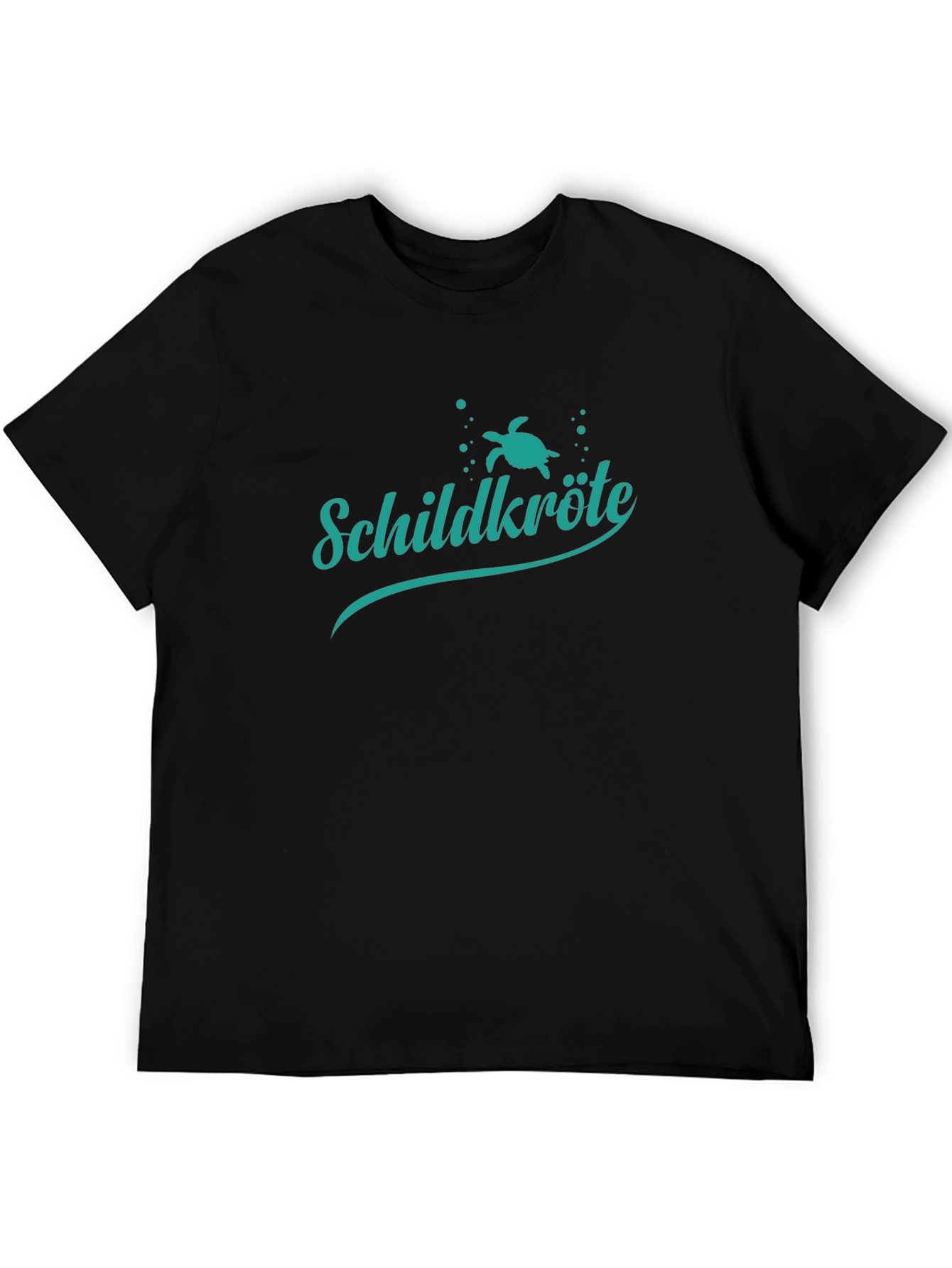Black Turtle Schildkrote Graphic T-Shirt - Black view 5