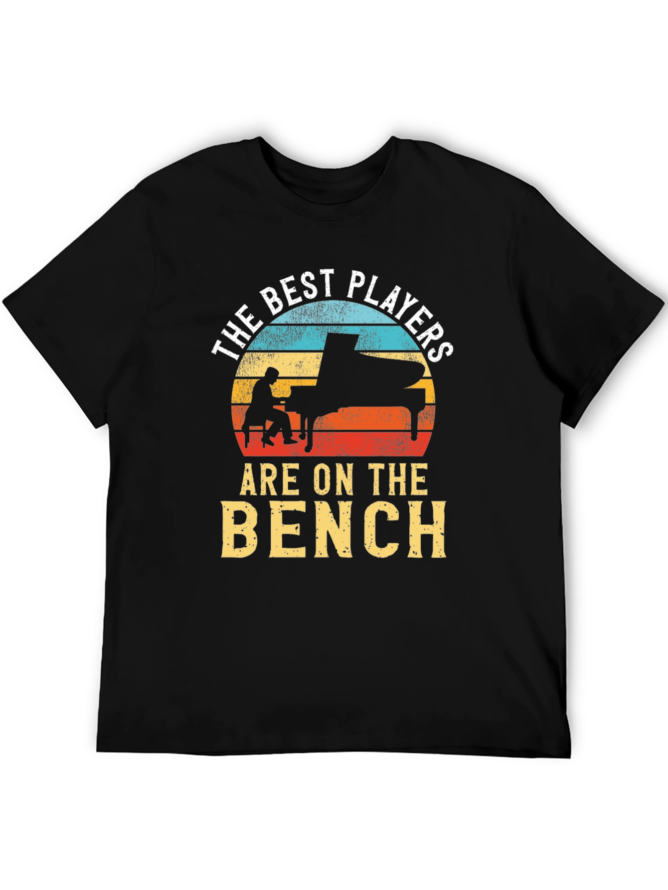 Black The Best Players are on the Bench T-Shirt - Piano Lover view 5