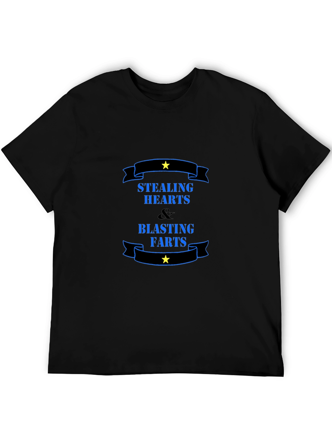 Black Stealing Hearts & Blasting Farts Black Graphic Tee view 5