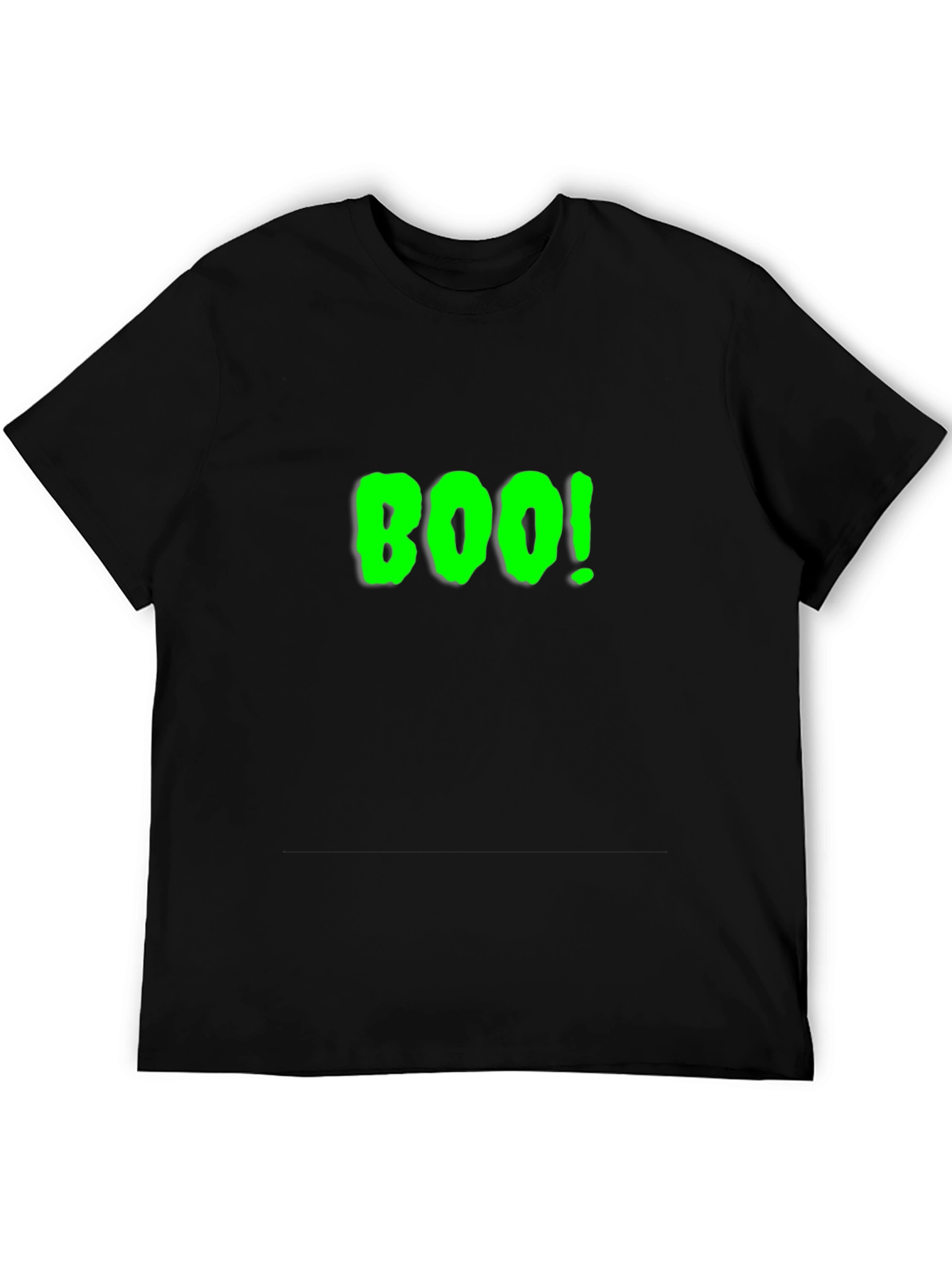 Black Boo! Black Cotton Graphic Tee view 5