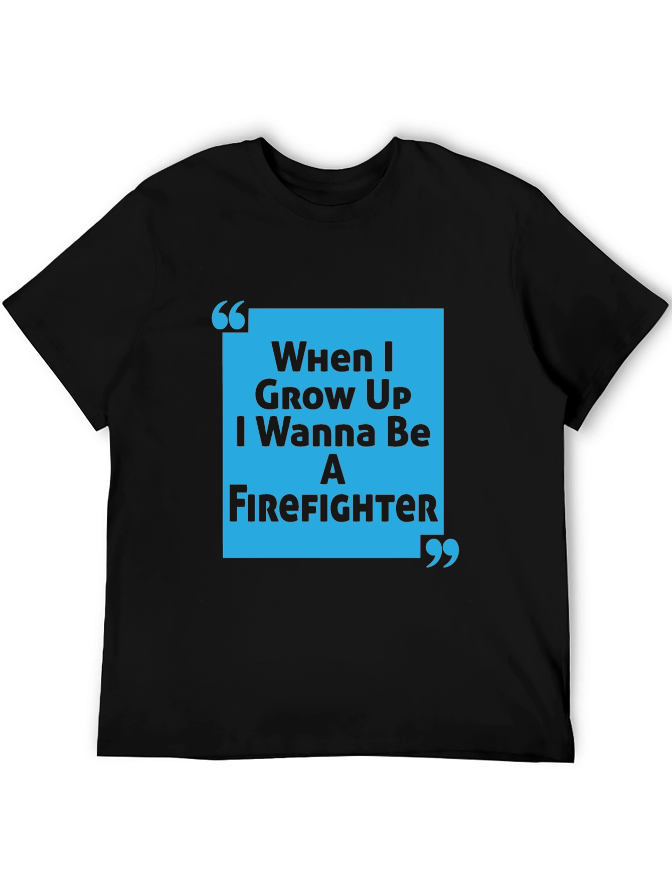 Black Firefighter Aspirations T-Shirt - "When I Grow Up" view 5