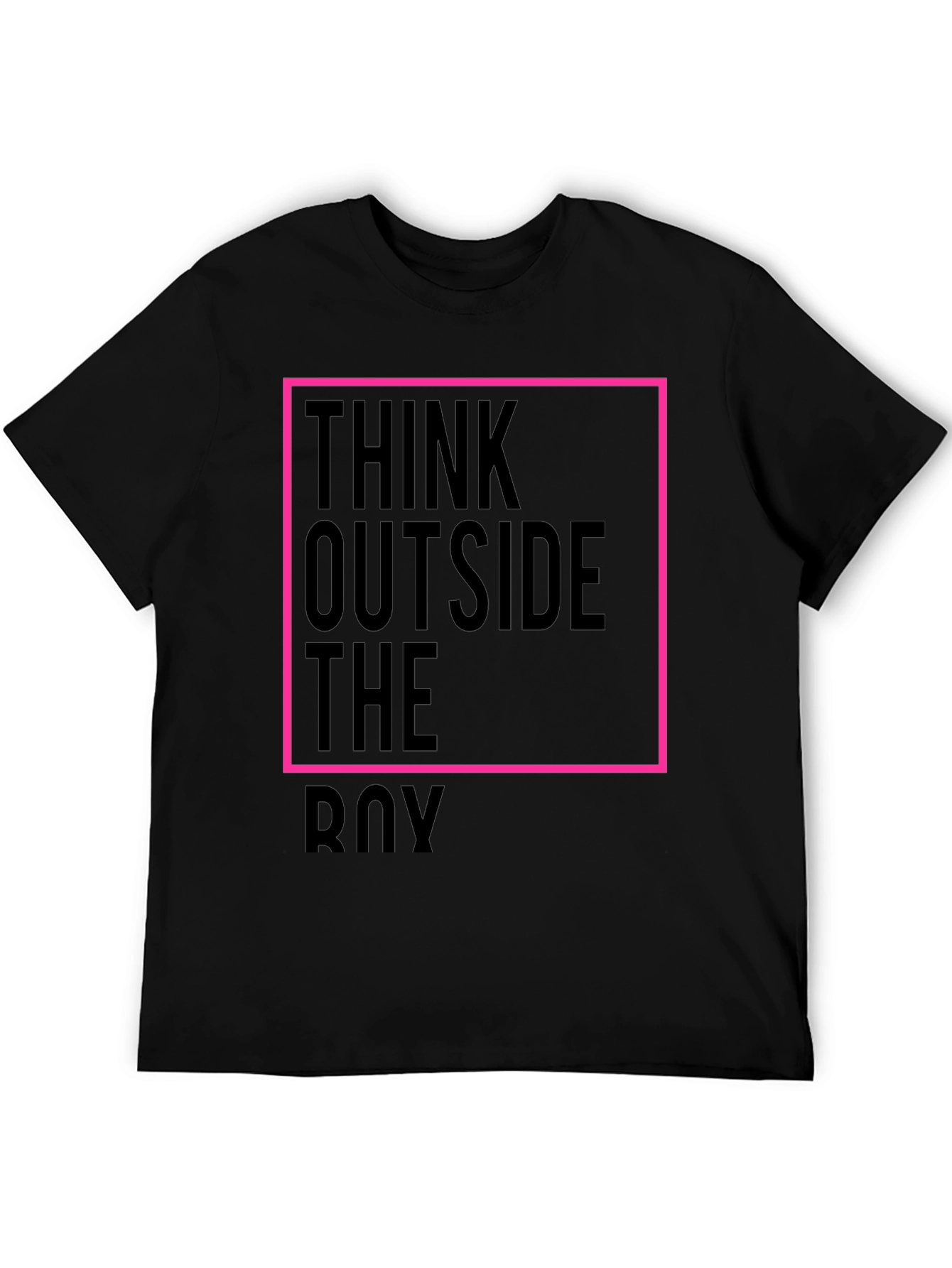 Black Think Outside the Box Black Graphic Tee view 5