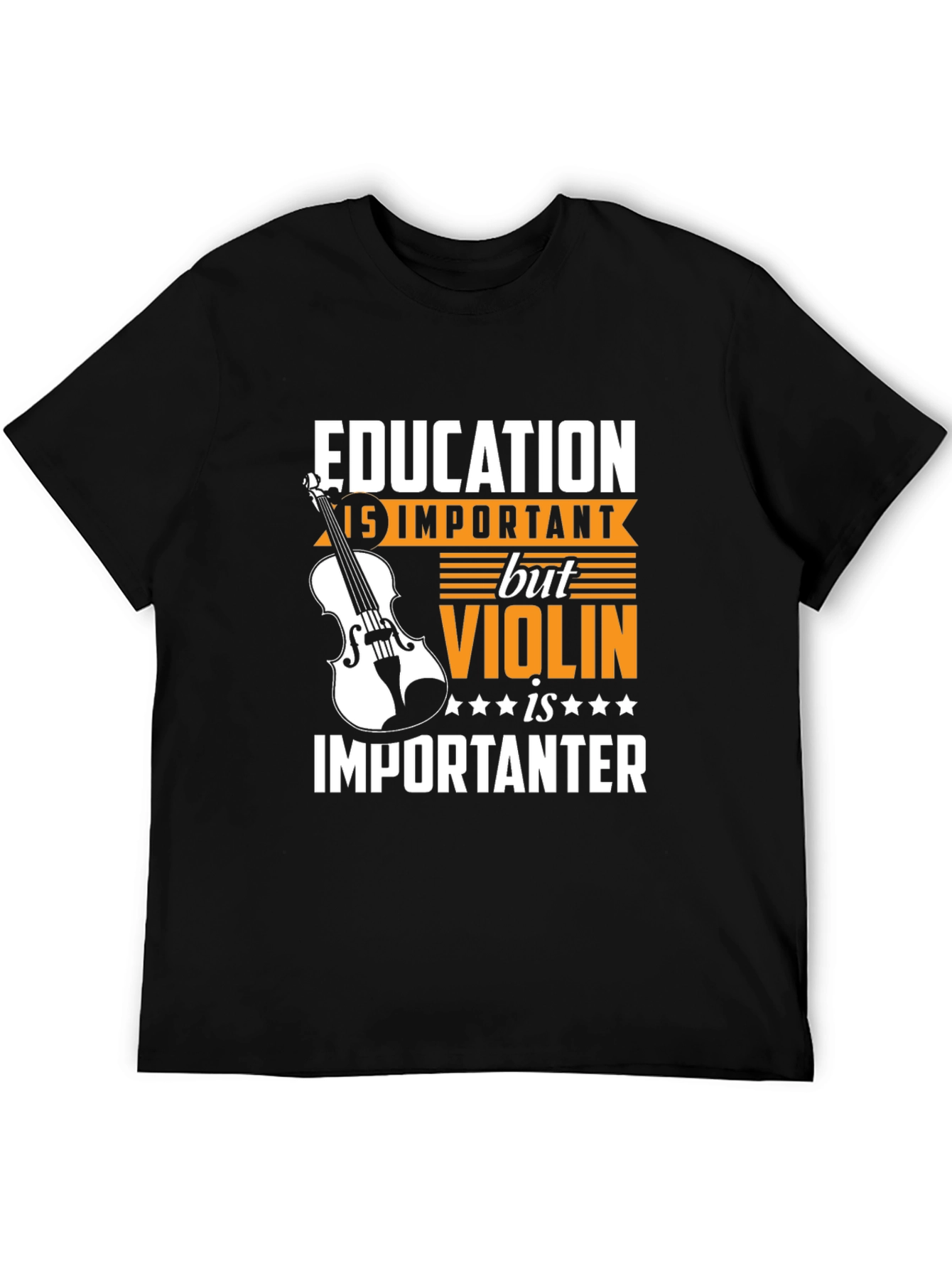 Black Education Violin is Importanter T-Shirt view 5