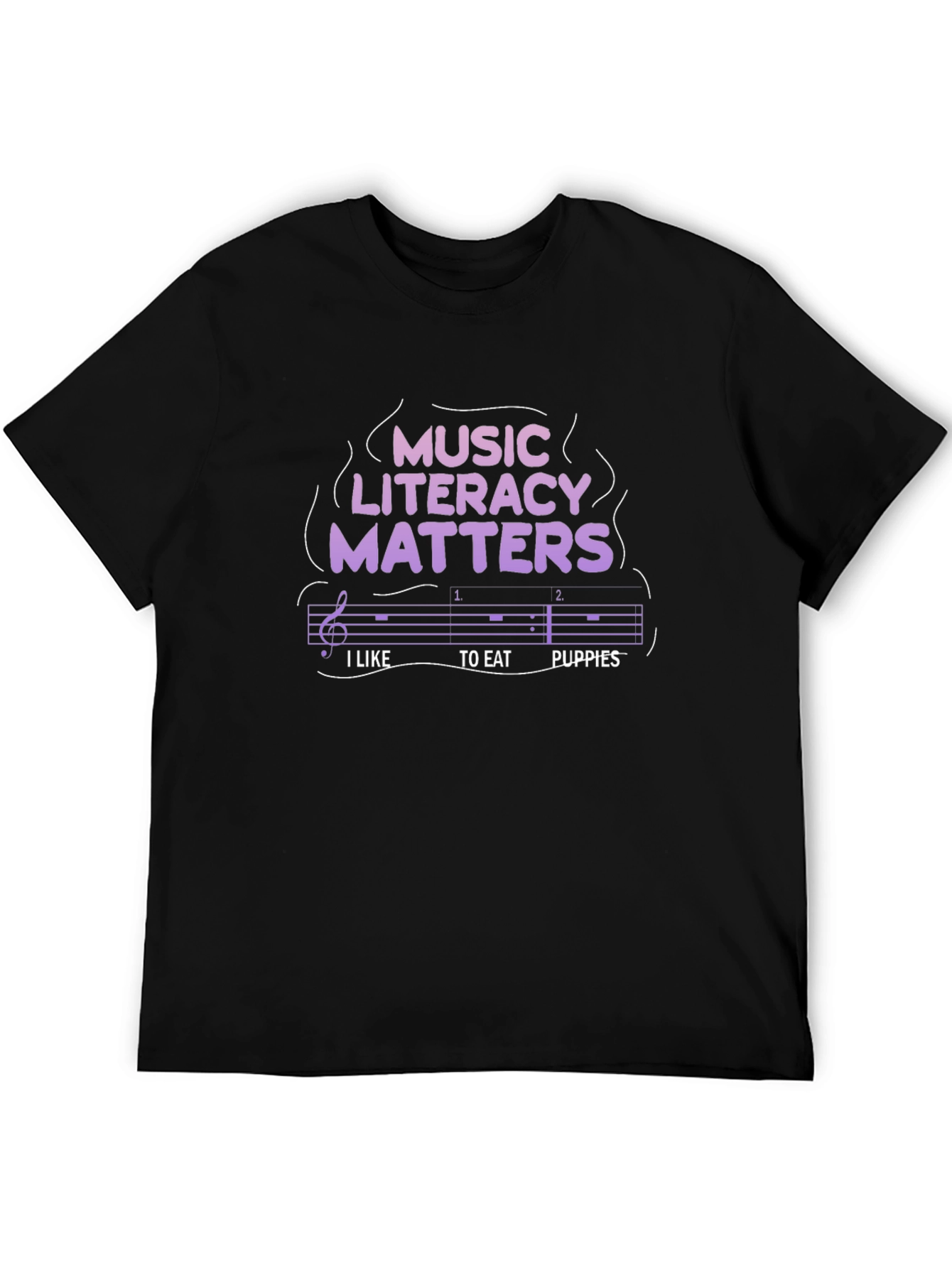 Black Music Literacy Matters Graphic Tee view 5