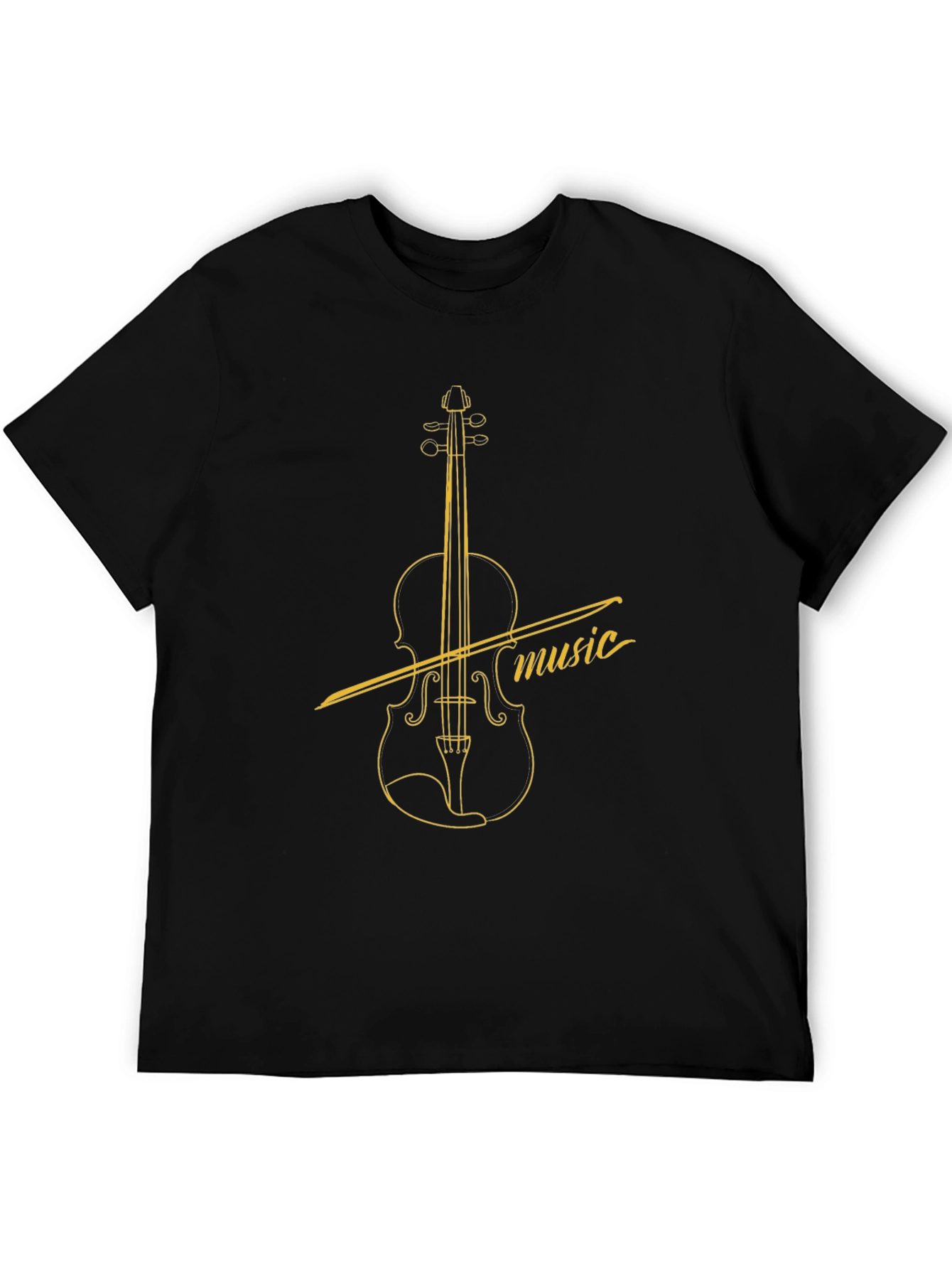 Black Violin Music Tee - Classic Musician's Black T-Shirt view 5