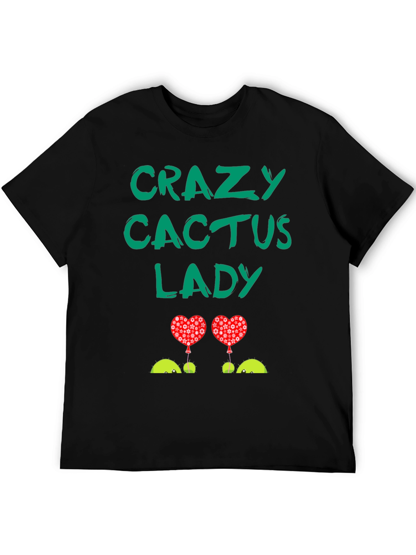 Black Crazy Cactus Lady T-Shirt view 5