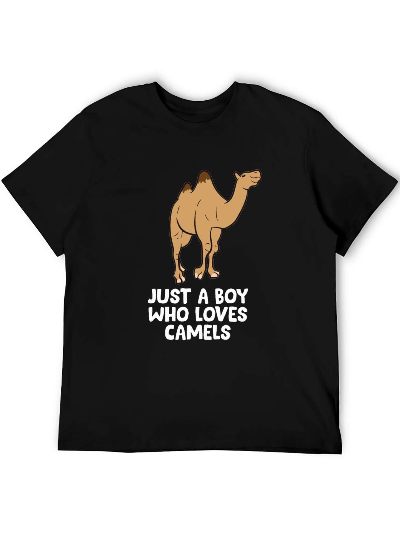 Black Camel Lover T-Shirt -  Men's Black Cotton Tee view 5