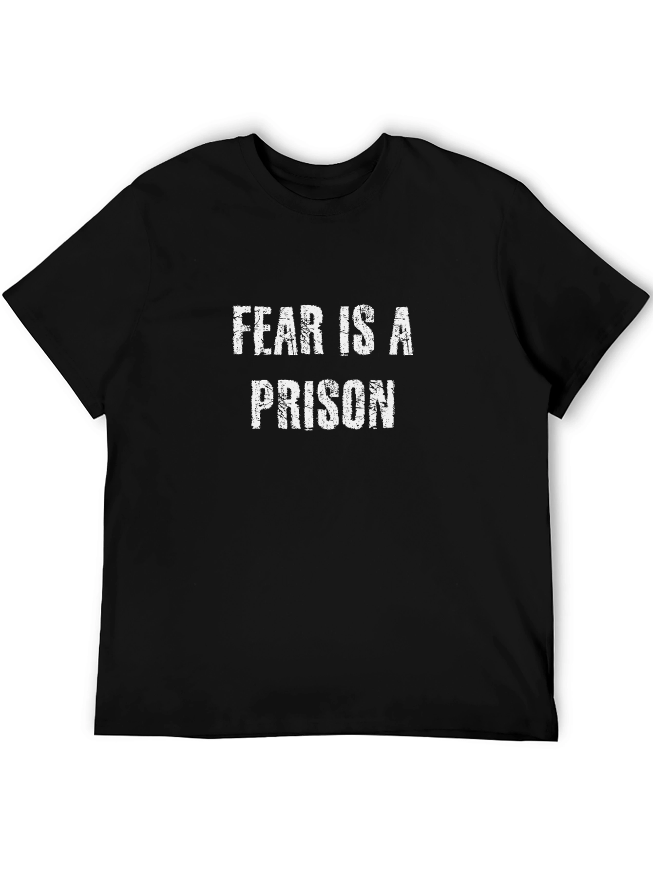 Black Fear Is A Prison Graphic T-Shirt - Black view 5