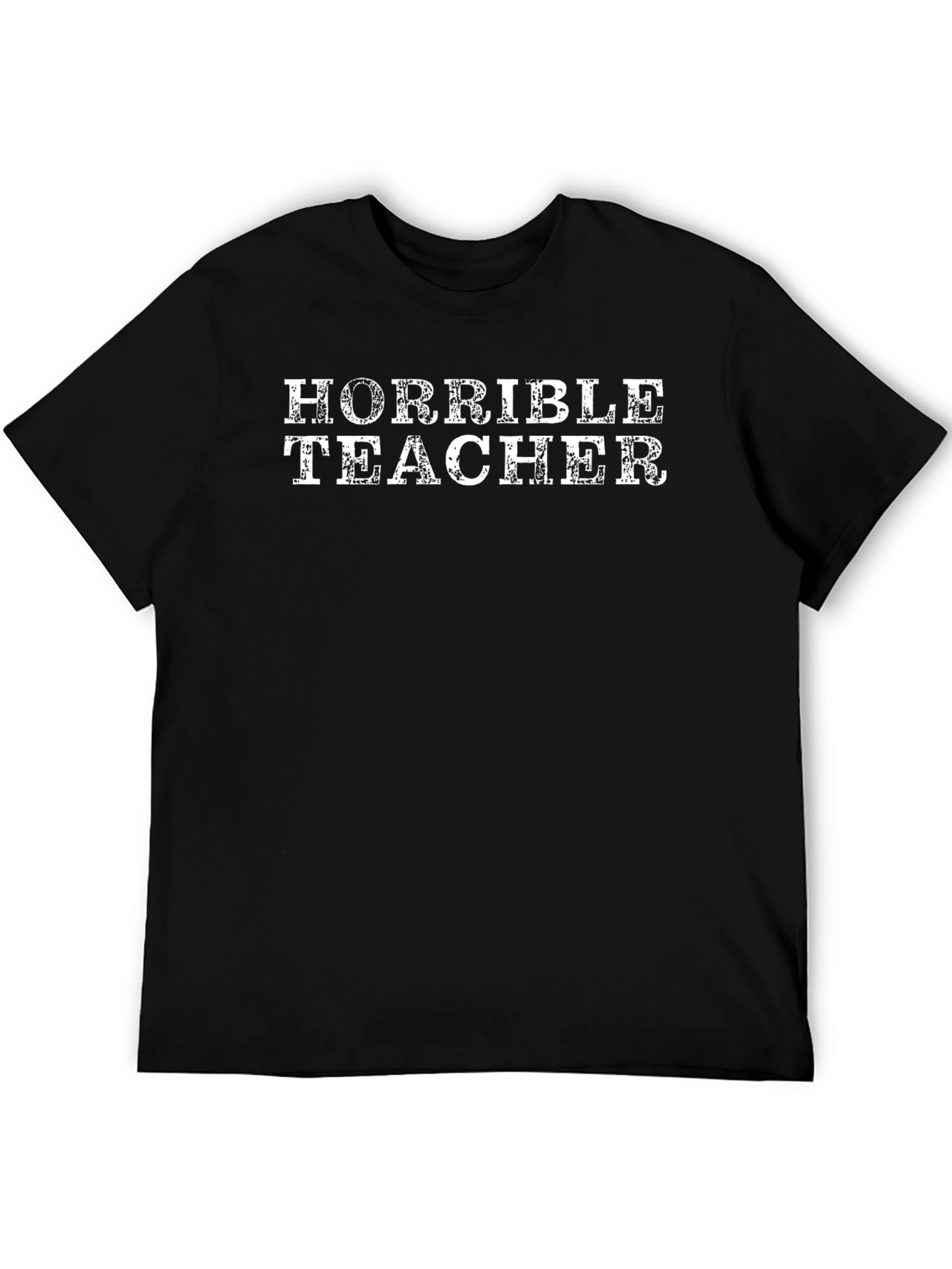 Black Horrible Teacher Graphic Tee - Funny Unisex T-Shirt view 5