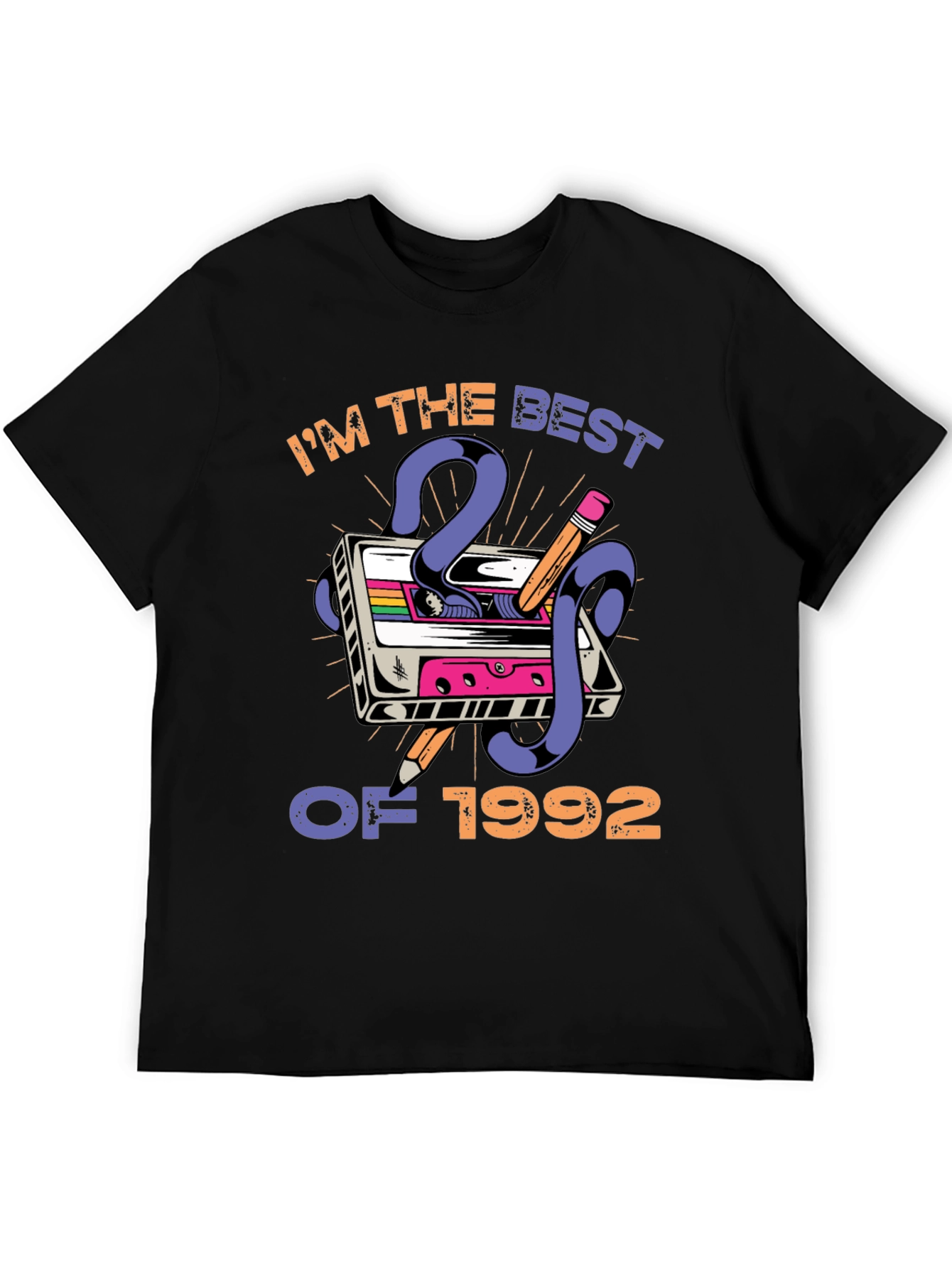 Black Best of 1992 Cassette Tape Graphic Tee view 5