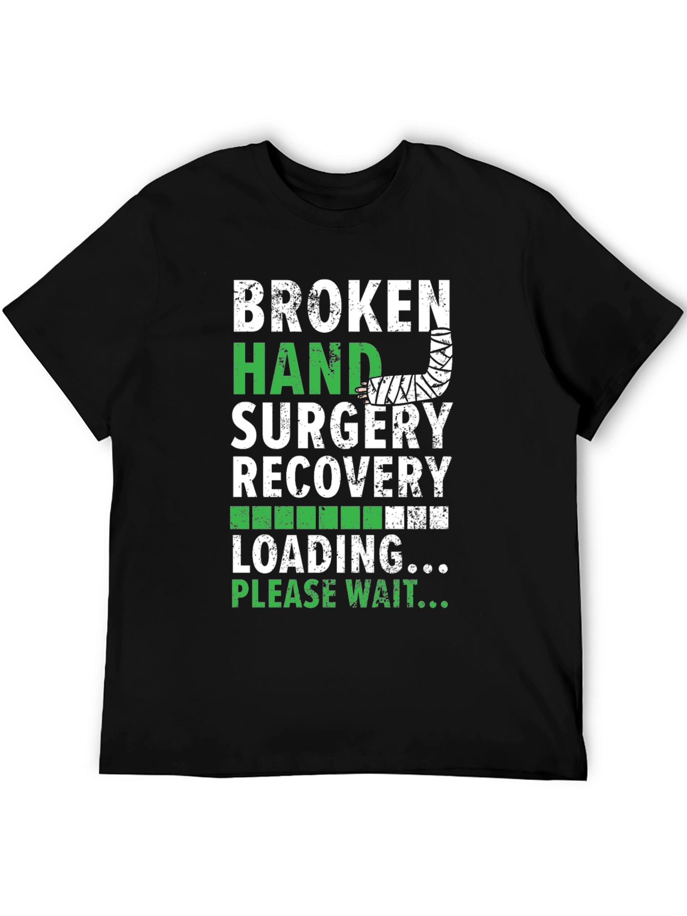Black Broken Hand Surgery Recovery T-Shirt view 5