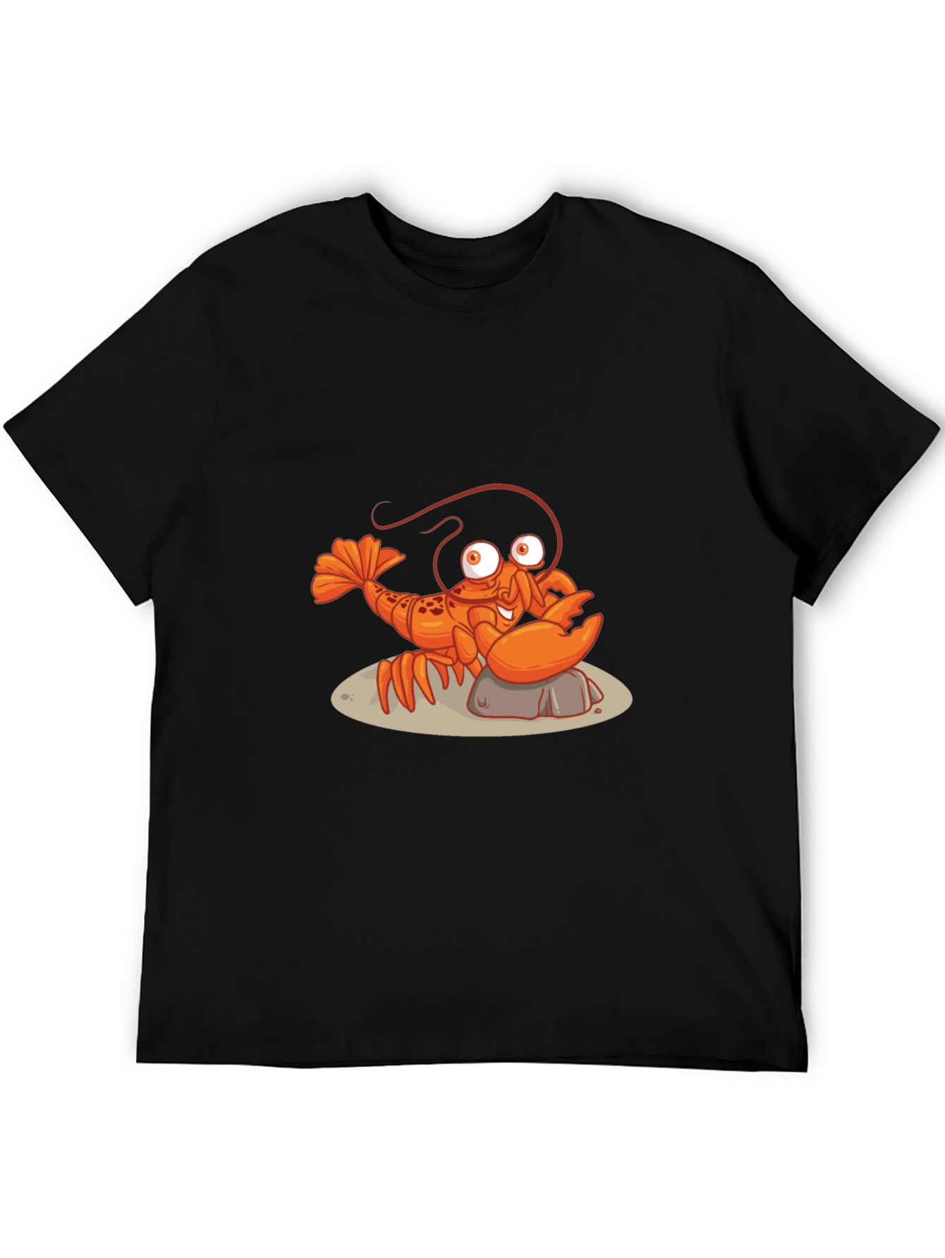 Black Lobster Graphic Tee - Quirky Black T-Shirt view 5