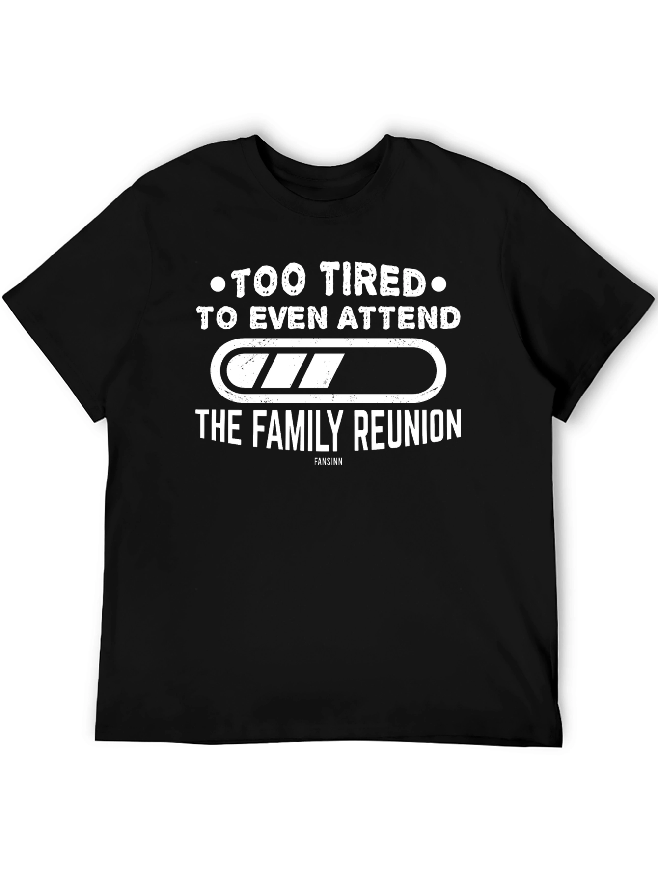 Black Too Tired Family Reunion Graphic Tee - Black Cotton Shirt view 5