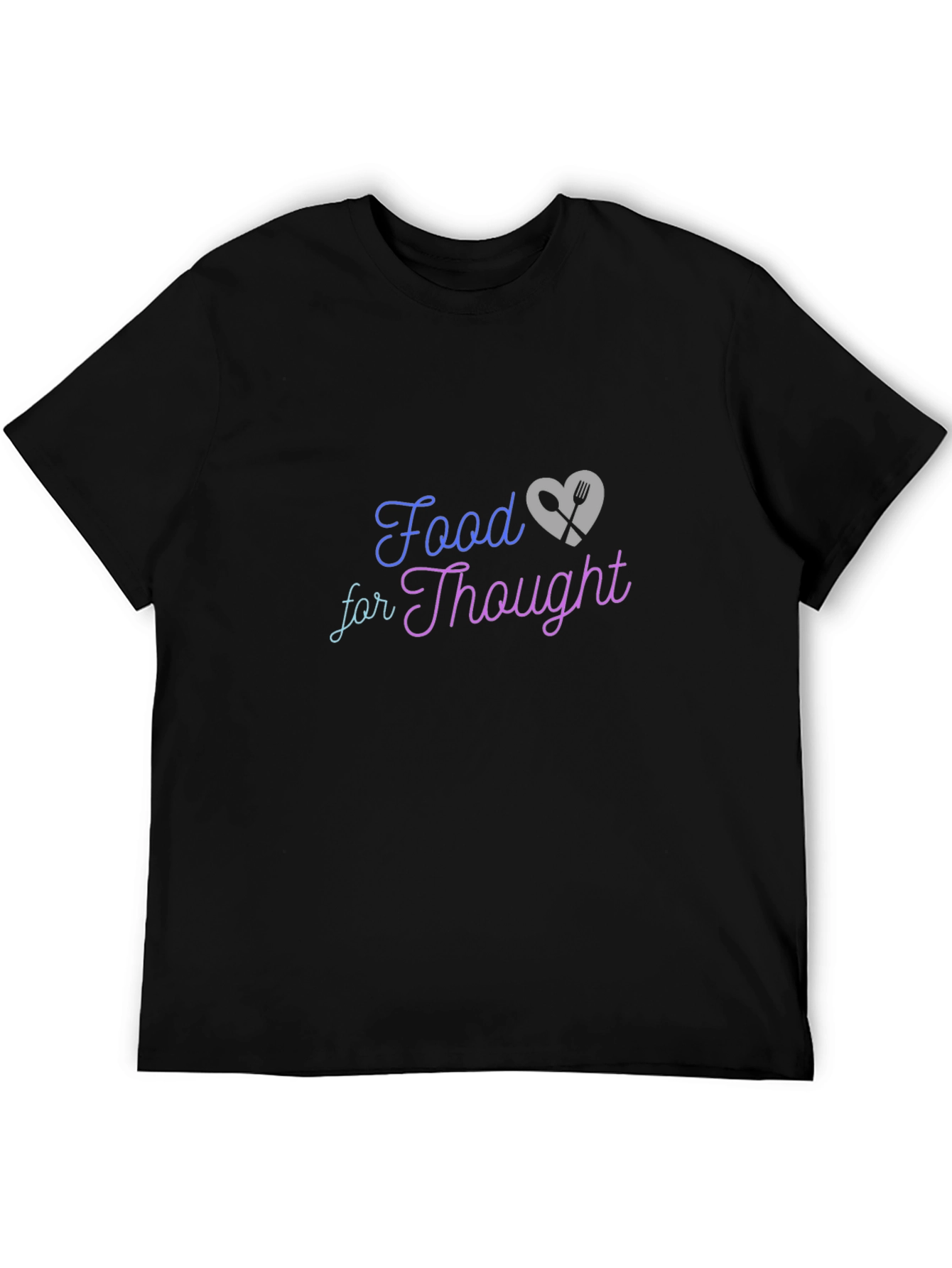 Black Food for Thought Graphic T-Shirt - Unisex Soft Cotton Tee view 5