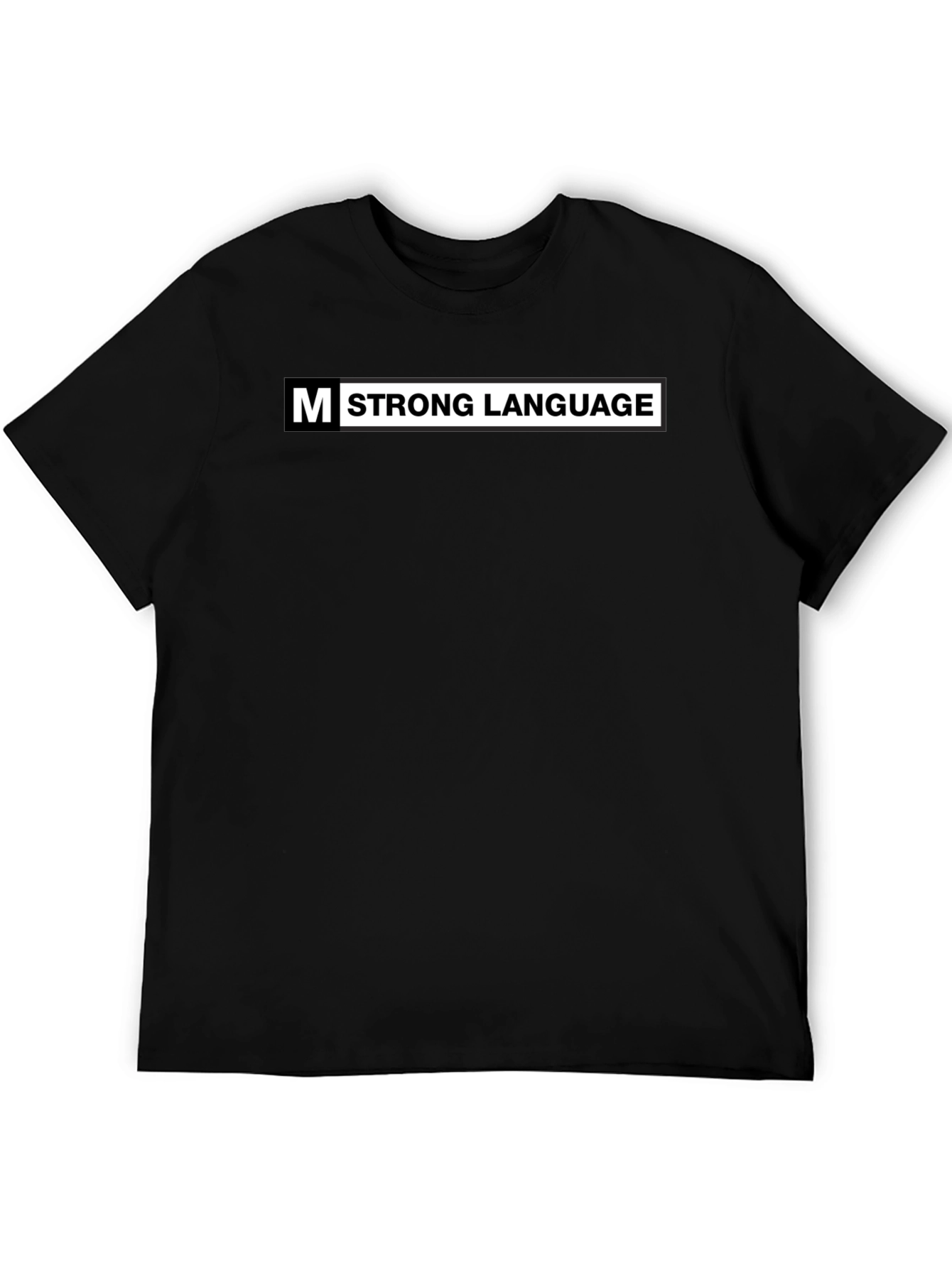 Black Strong Language Graphic Print Men's T-Shirt view 5