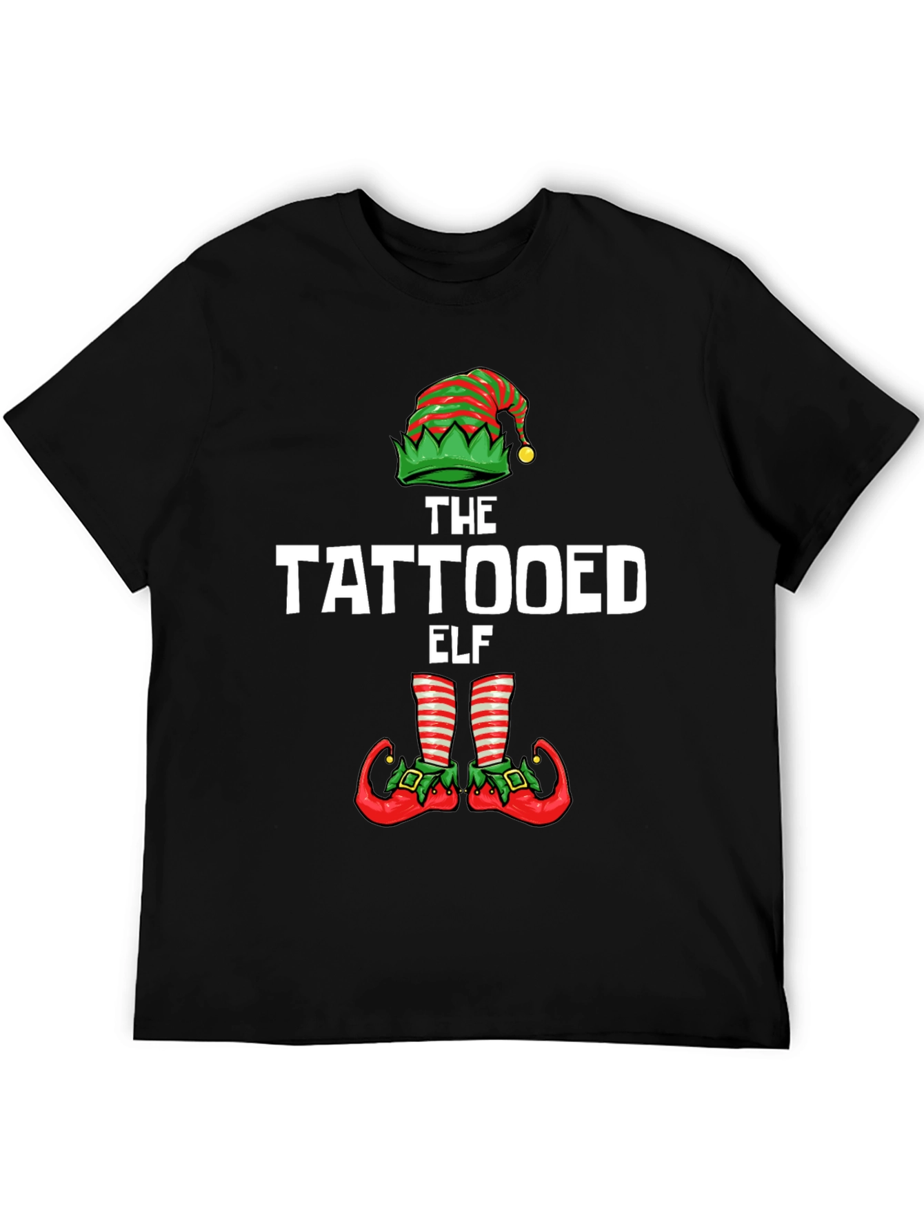 Black The Tattooed Elf Graphic T-Shirt view 5