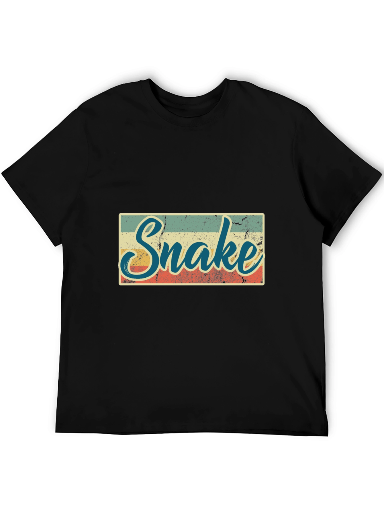 Black Vintage Snake T-Shirt - Retro Style Animal Tee view 5