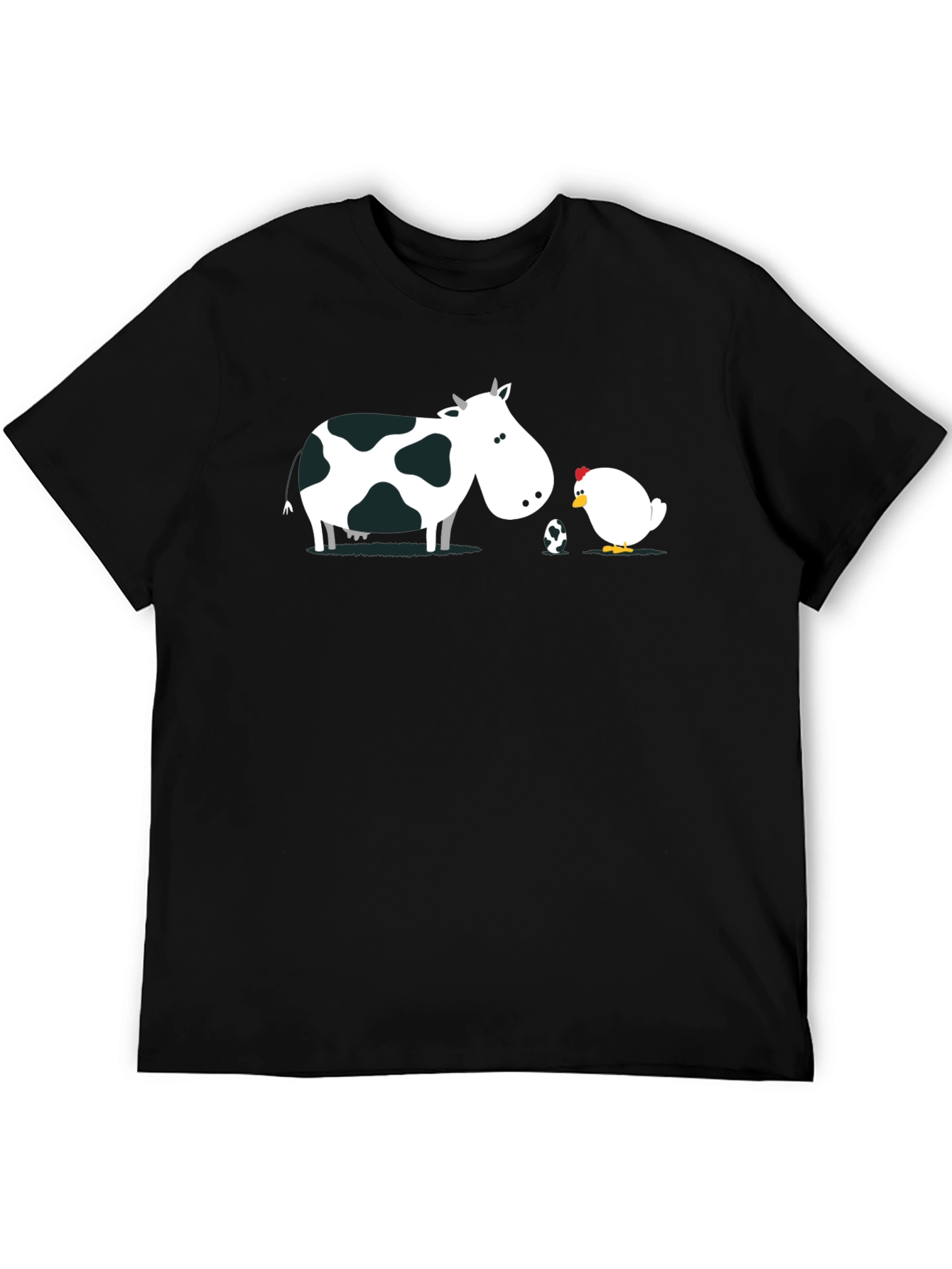 Black Cow and Chicken T-Shirt view 5