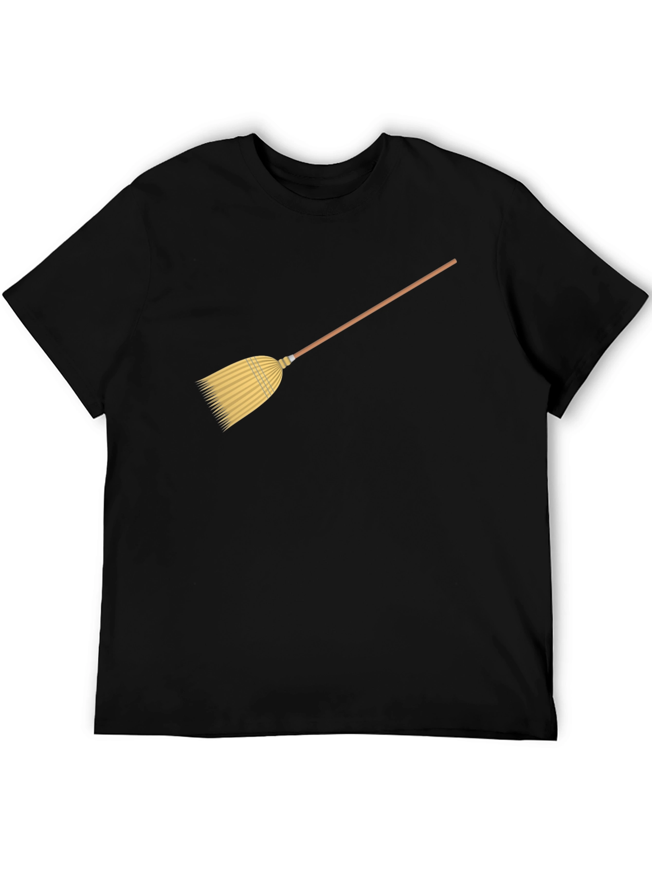 Black Broom Graphic Black T-Shirt view 5