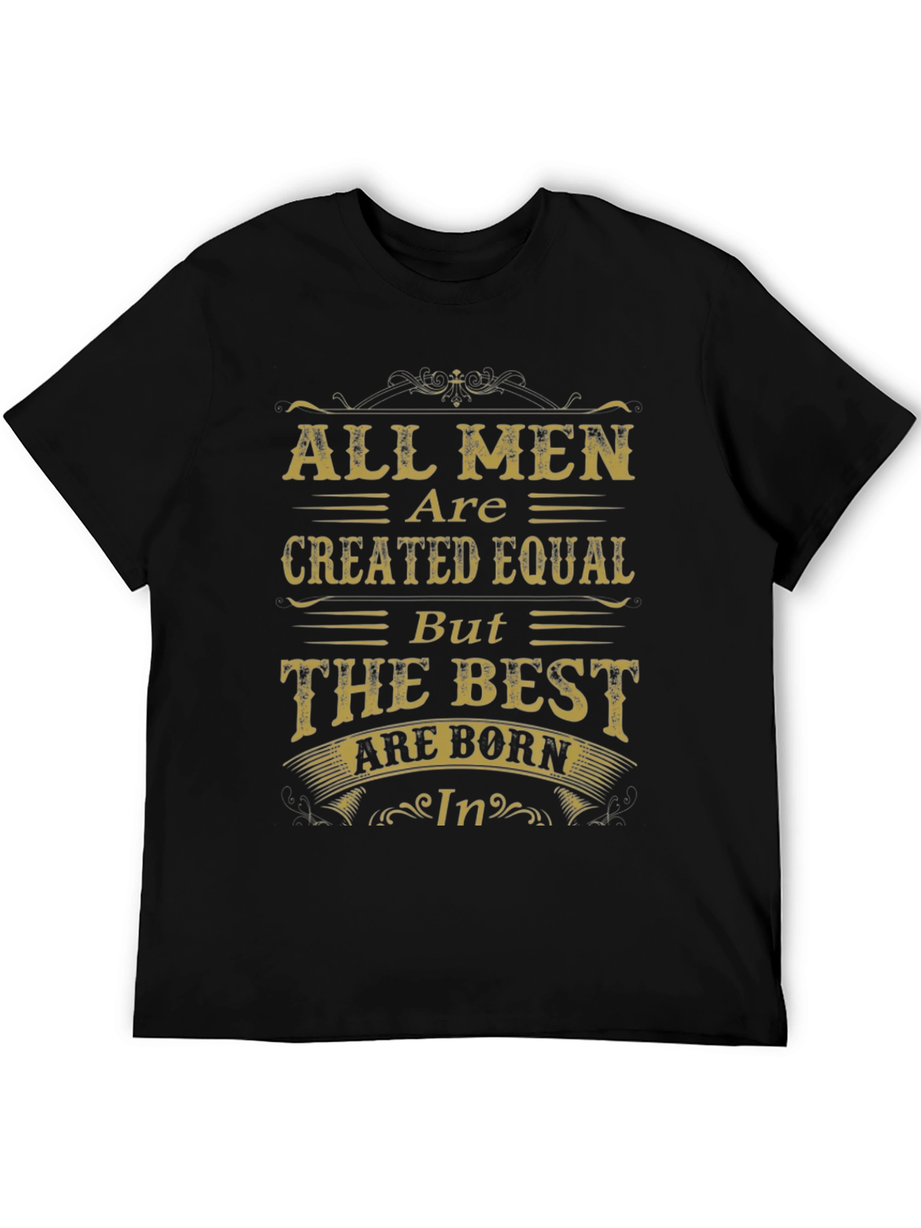 Black All Men Are Created Equal Black T-Shirt view 5