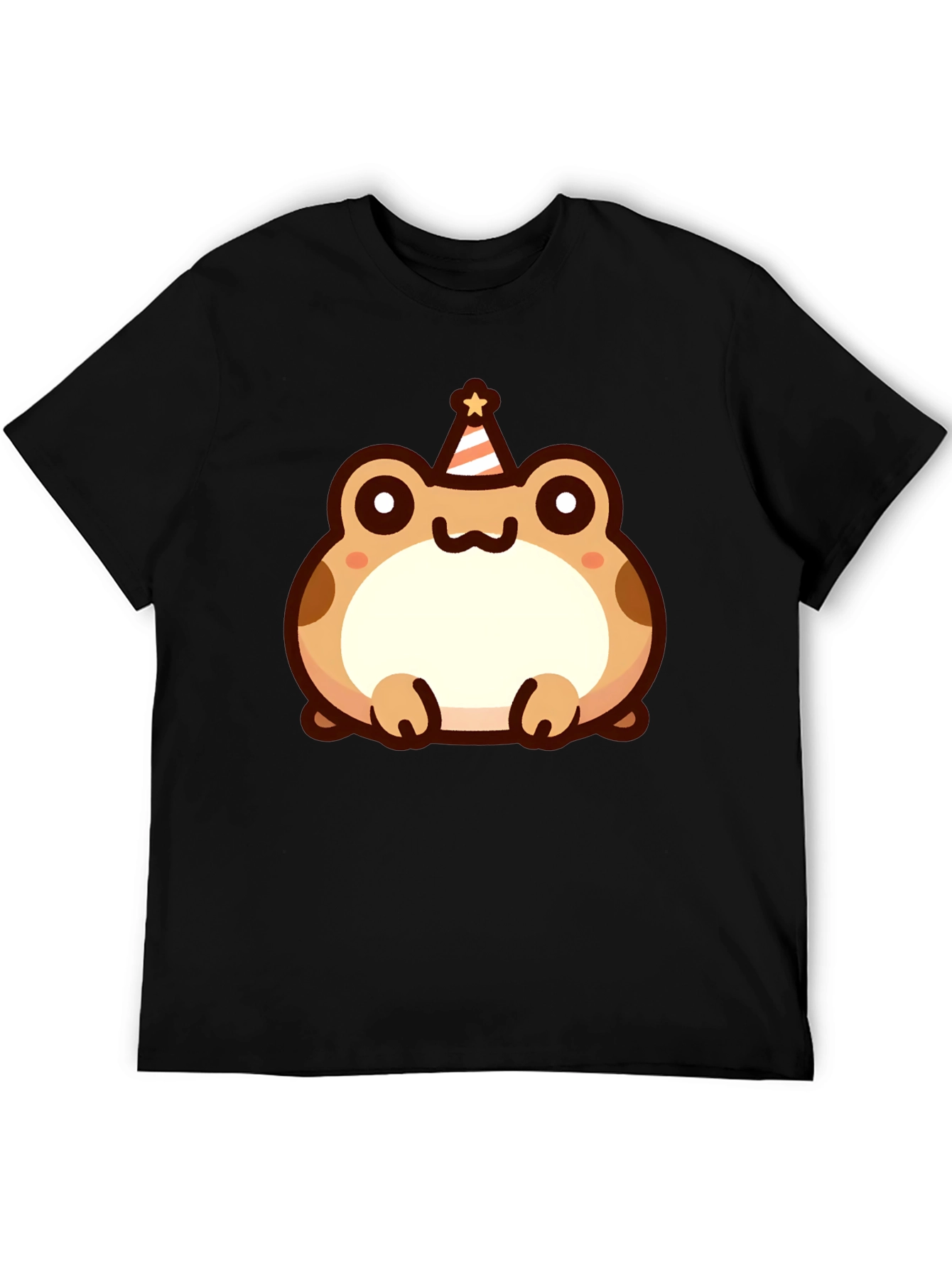 Black Cute Cartoon Frog Birthday T-Shirt view 5