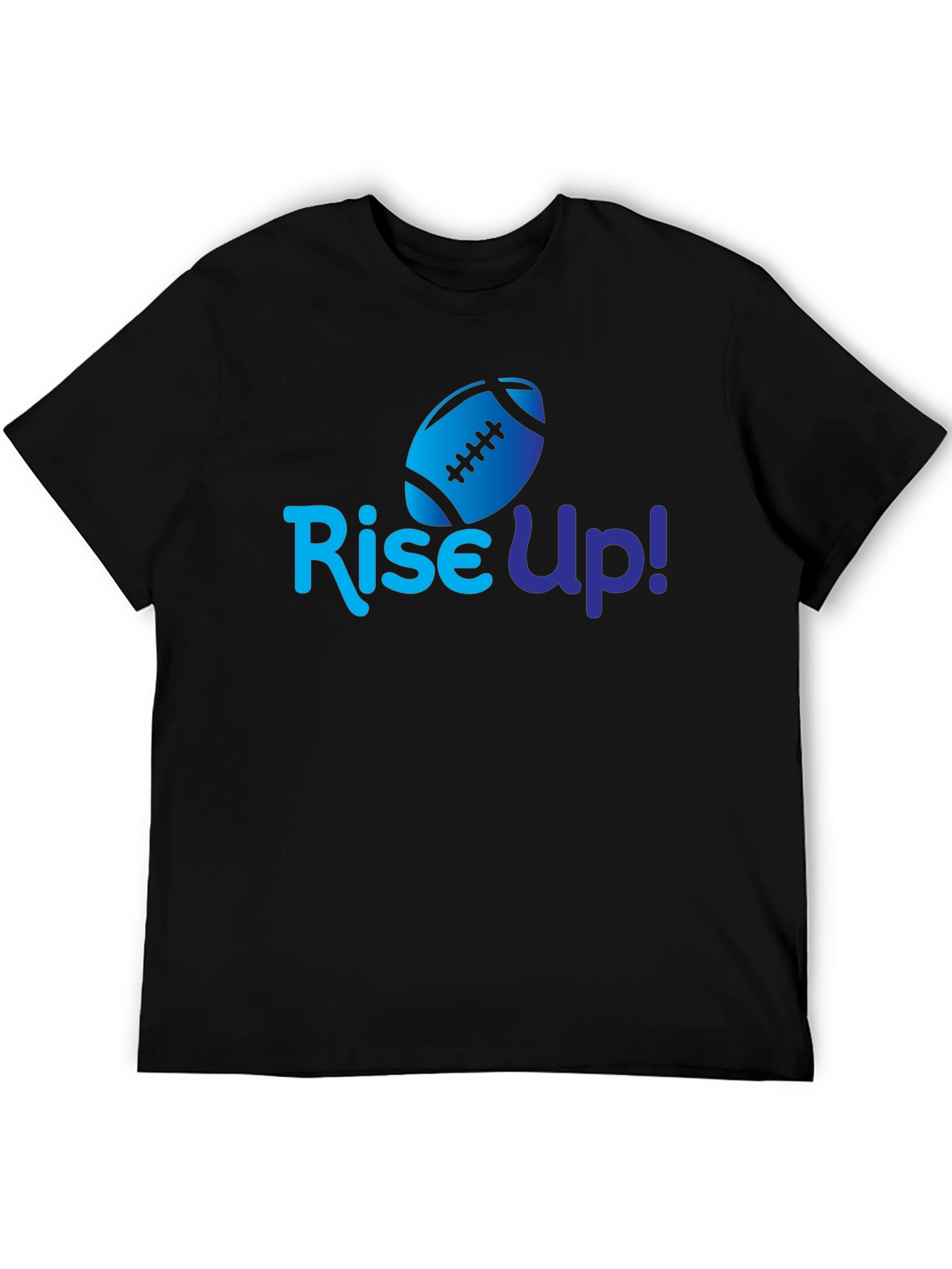 Black Rise Up Football T-Shirt view 5
