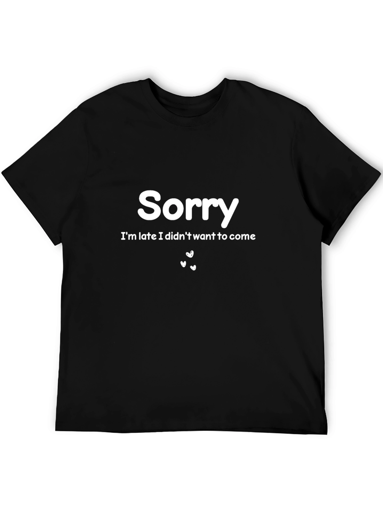 Black Funny Sorry Graphic T-Shirt view 5