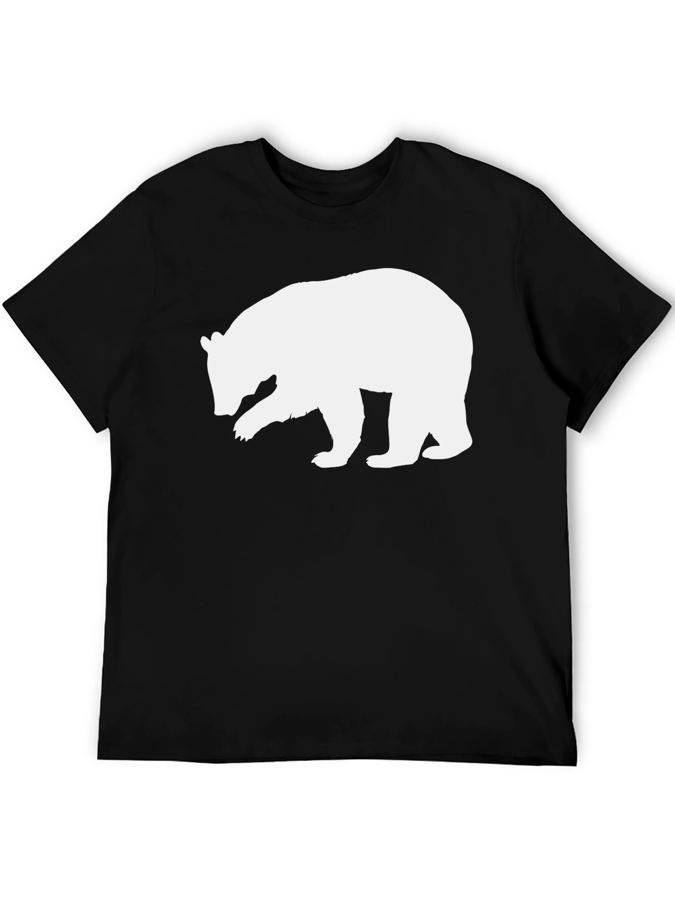 Black Bear Silhouette Graphic T-Shirt - Classic Black Tee view 5