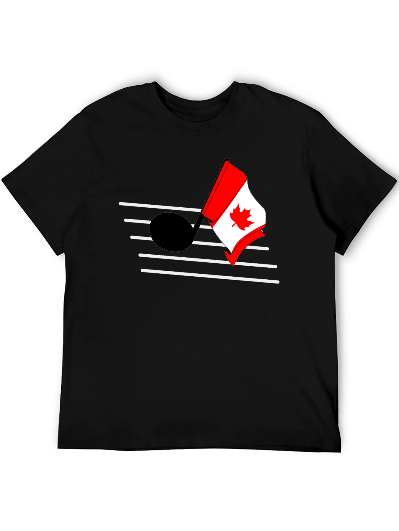 Black Canadian Music T-Shirt view 5