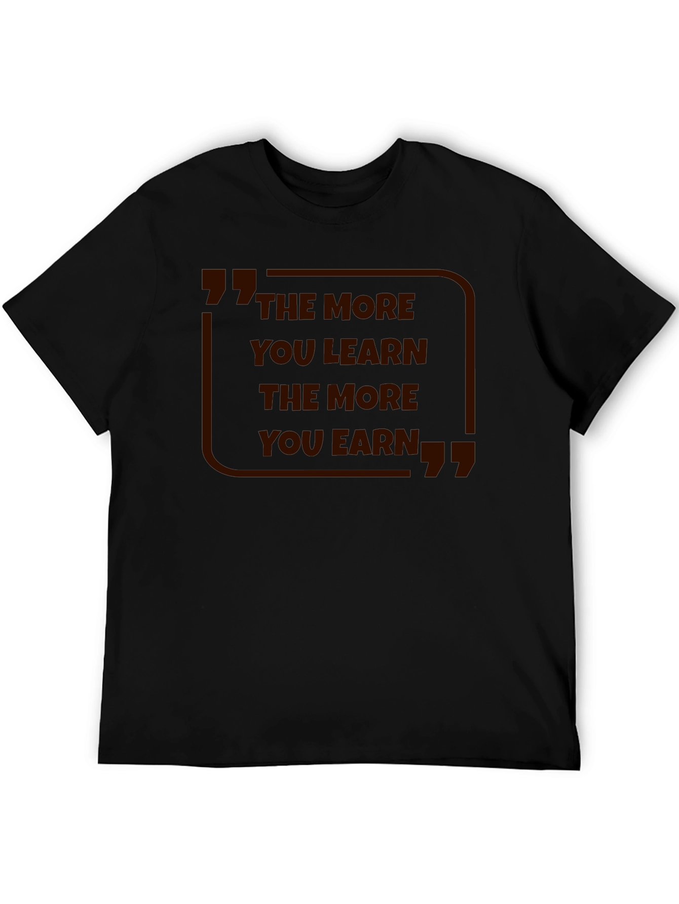 Black The More You Learn T-Shirt view 5