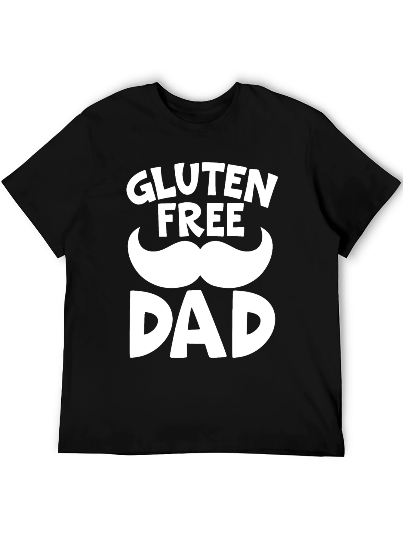 Black Gluten Free Dad Black Graphic T-Shirt view 5