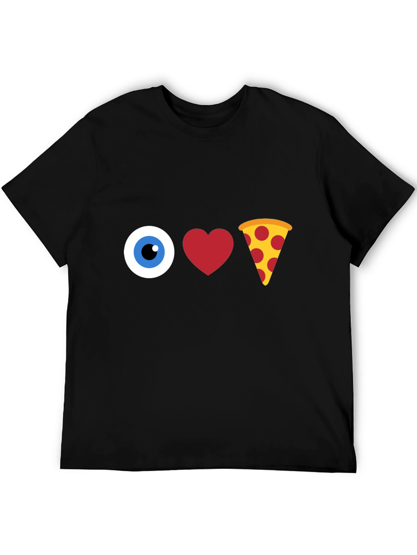 Black I Love Pizza Graphic T-Shirt view 5