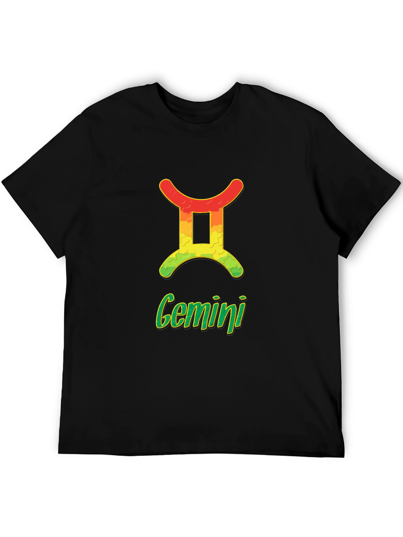Black Gemini Zodiac Sign T-Shirt - Horoscope Tee view 5