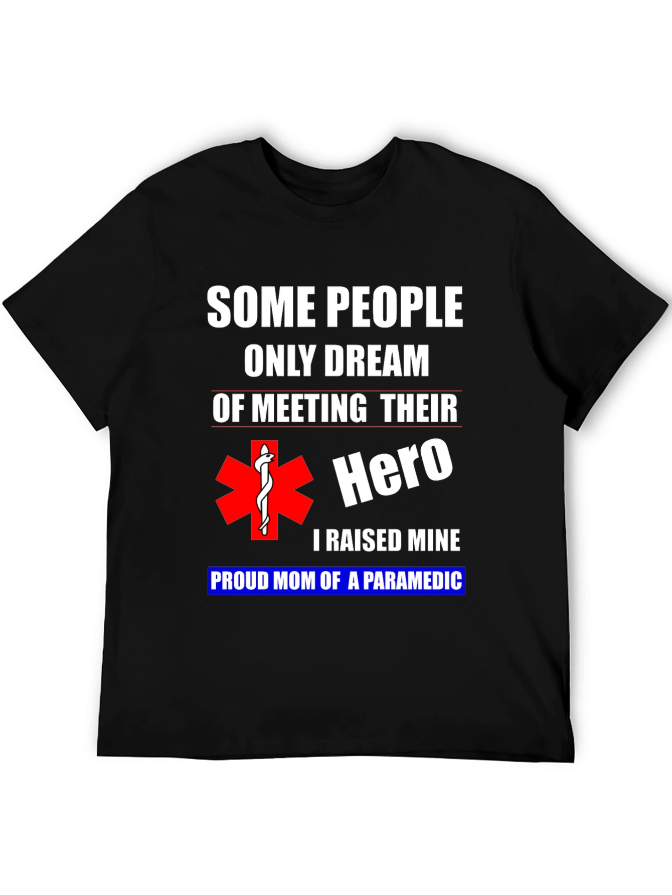 Black Proud Paramedic Mom Graphic T-Shirt view 5