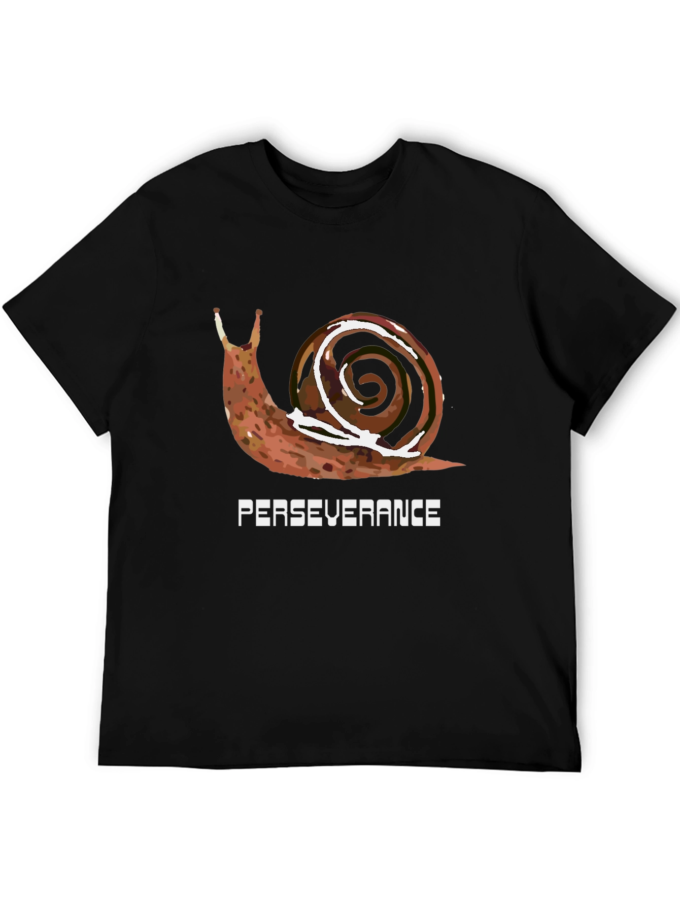 Black Perseverance Snail Graphic T-Shirt - Unisex view 5