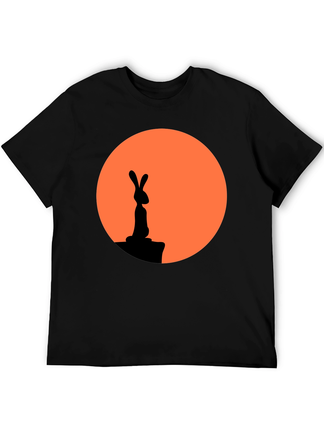 Black Rabbit Silhouette Graphic Tee view 5