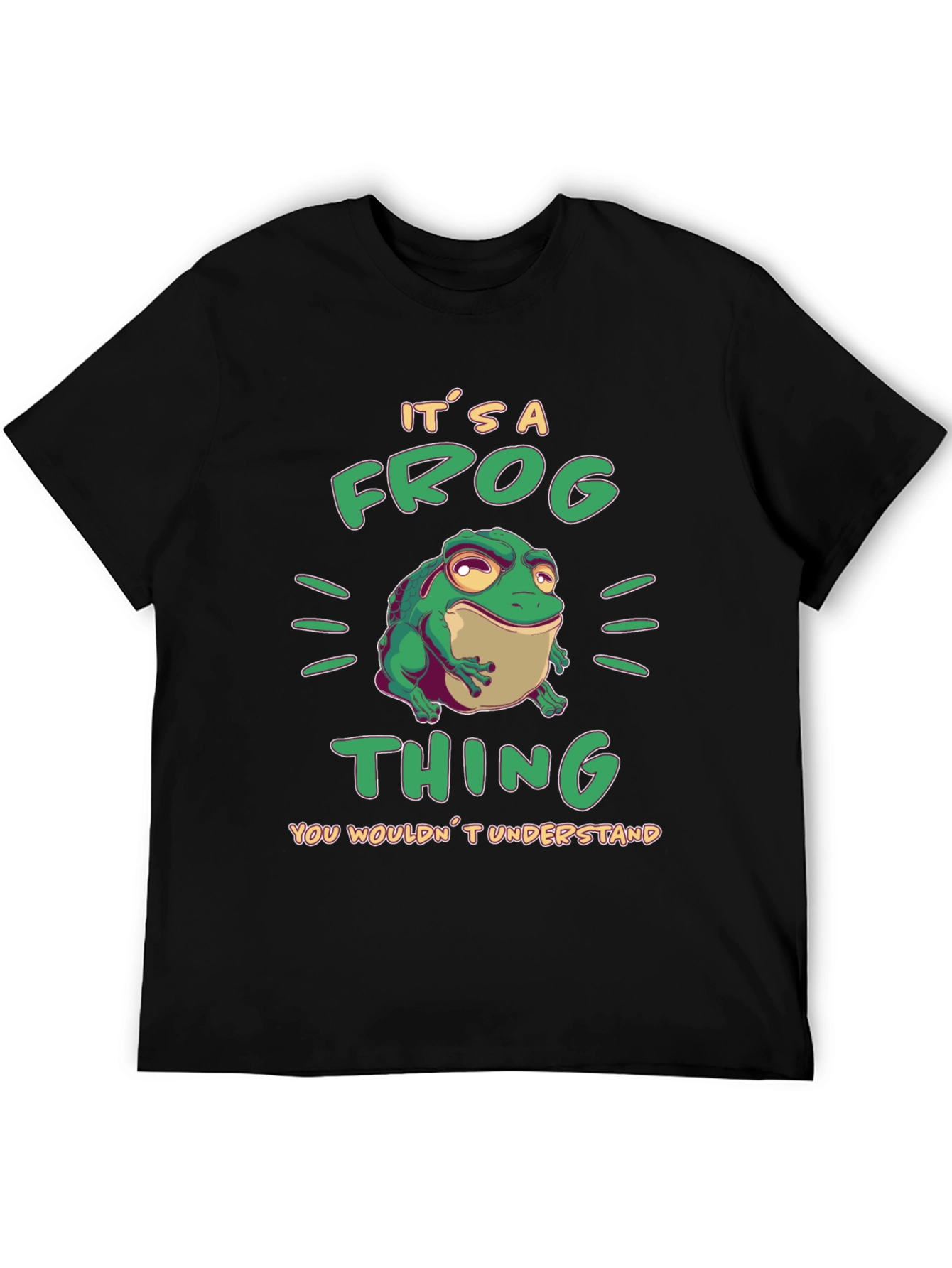 Black It's a Frog Thing Funny T-Shirt view 5