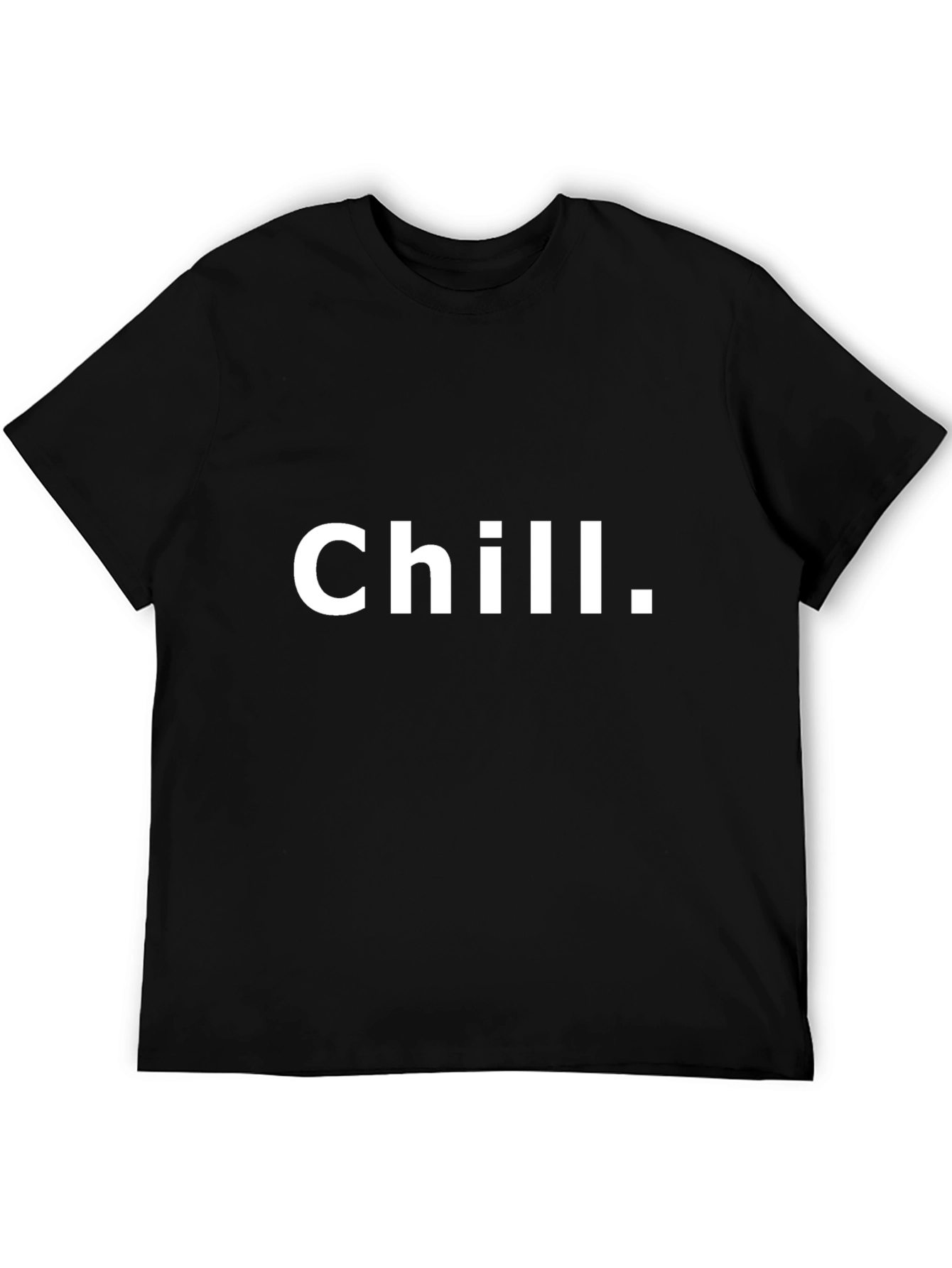 Black Chill Graphic Tee - Relaxed Fit, Black Cotton view 5
