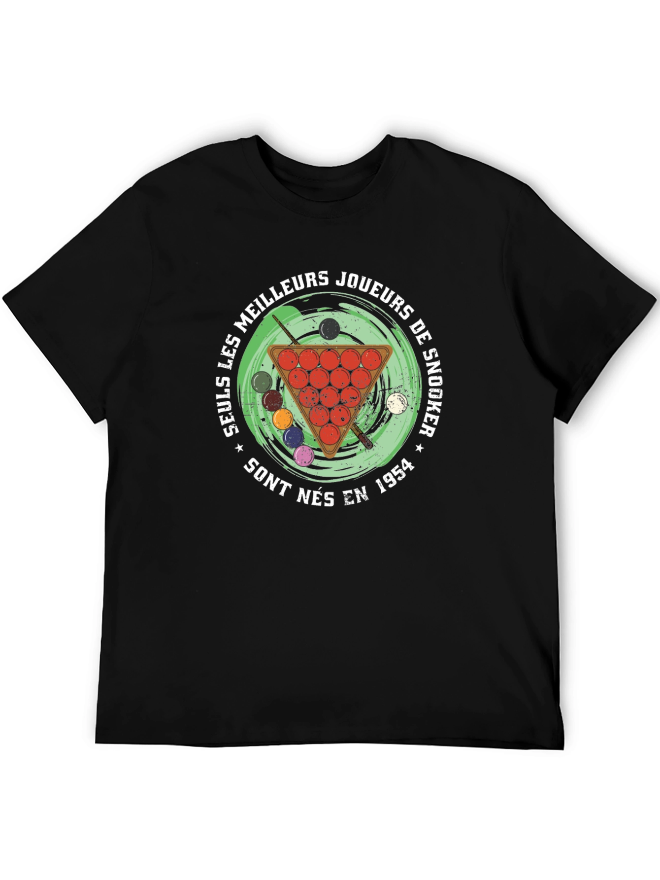 Black Snooker Player 1954 T-Shirt view 5