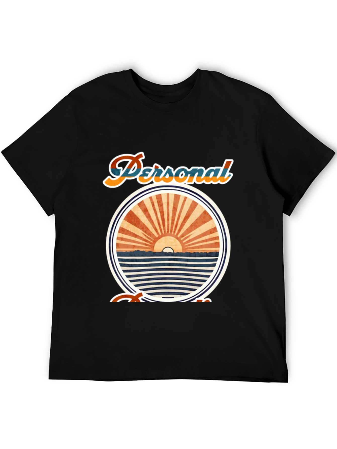 Black Personal Cruise T-Shirt - Black Crew Neck view 5