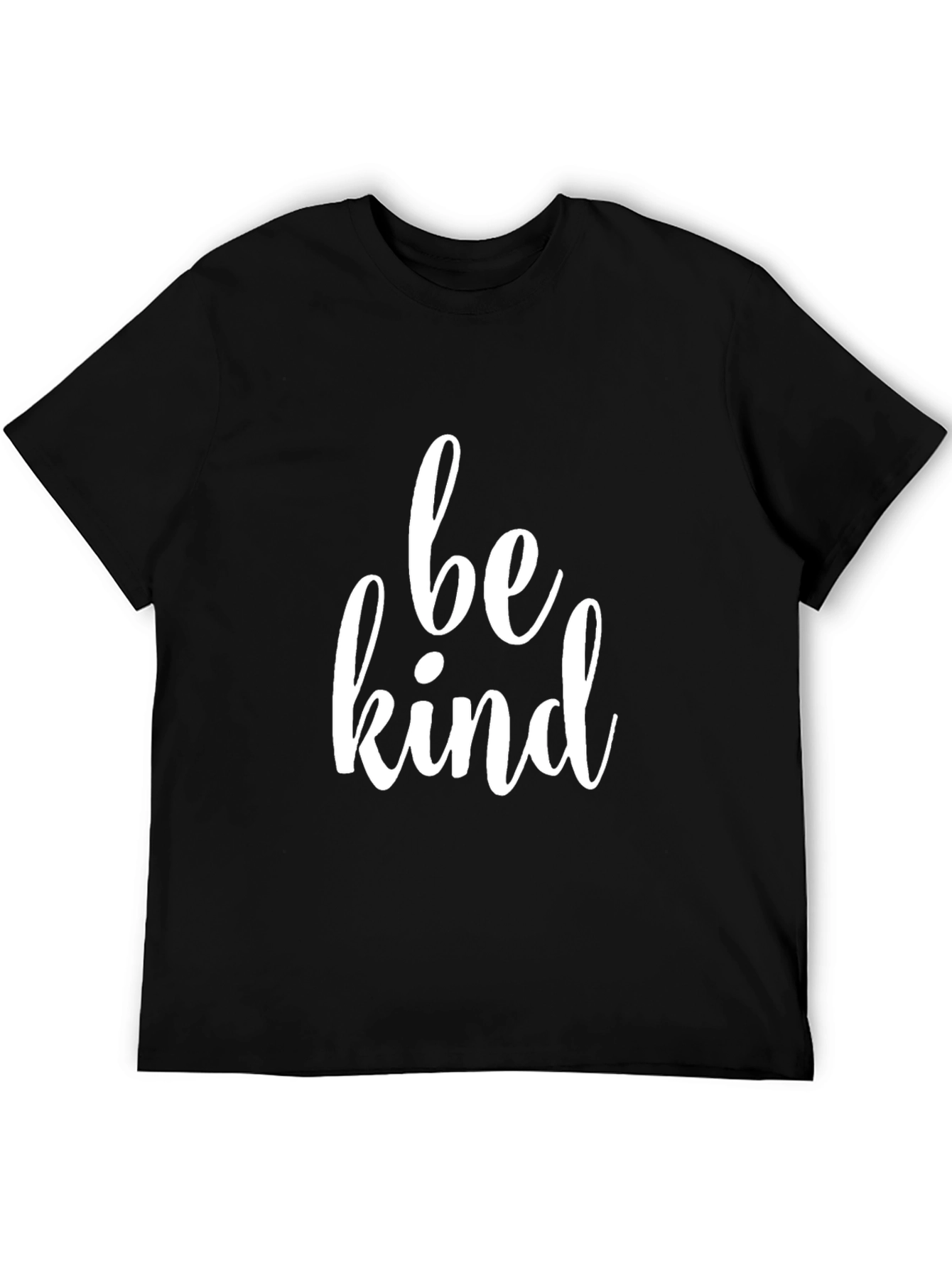 Black Be Kind Graphic Tee - Soft Cotton Crew Neck T-Shirt view 5