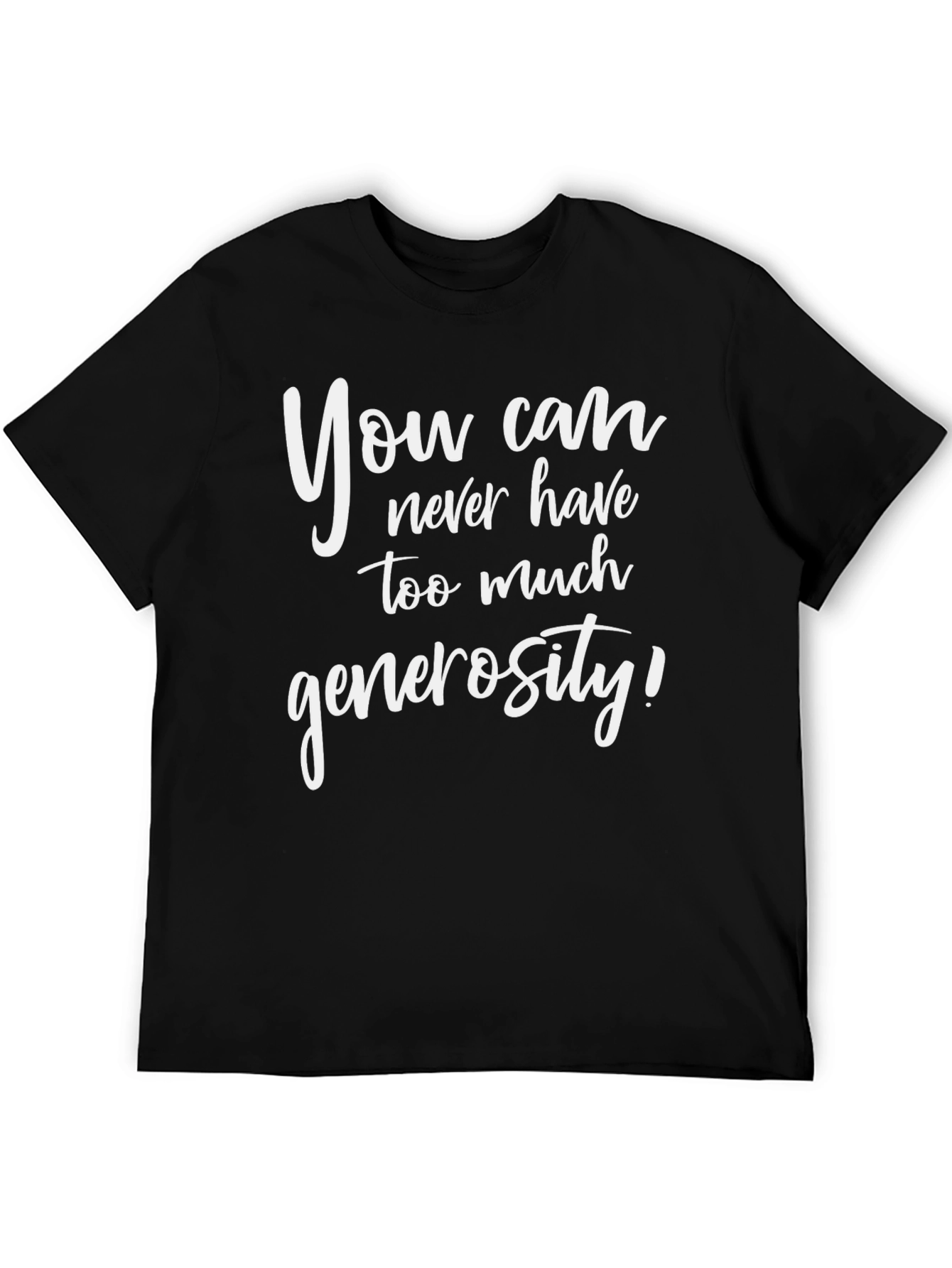 Black Generosity Graphic Tee - Soft Cotton Blend view 5