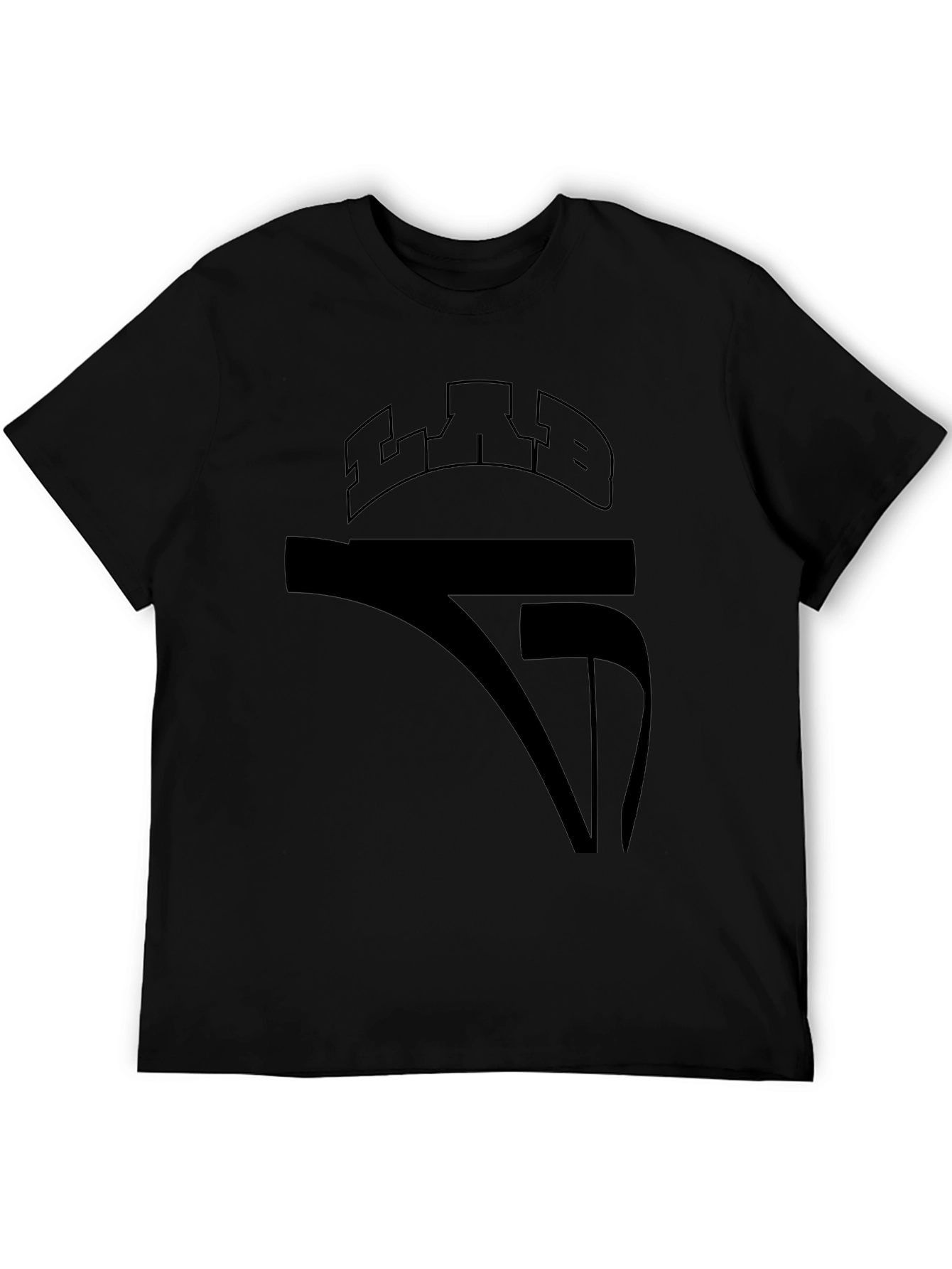 Black Black Graphic T-Shirt - Men's Casual Wear view 5