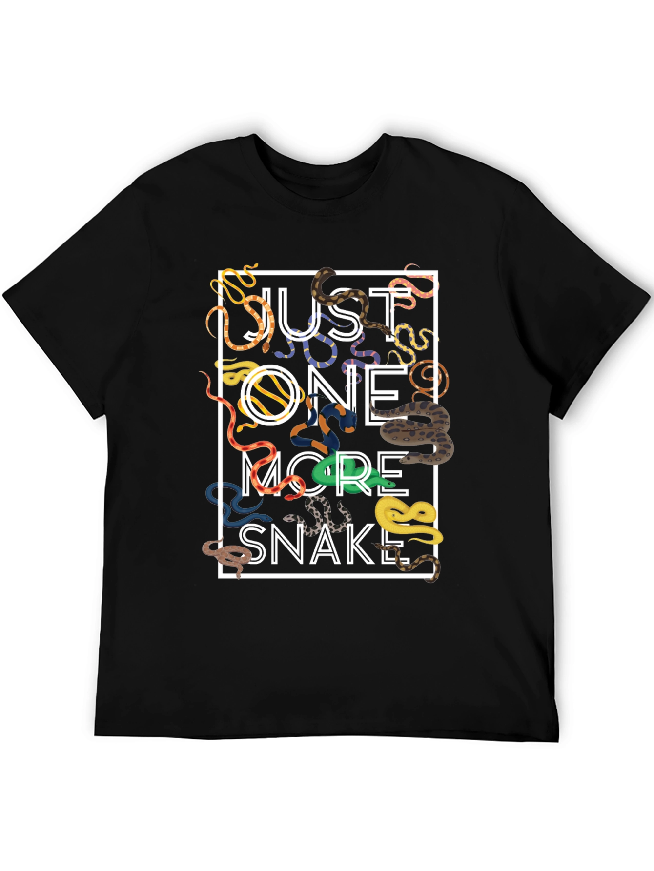 Black Just One More Snake T-Shirt - Unique Graphic Tee view 5