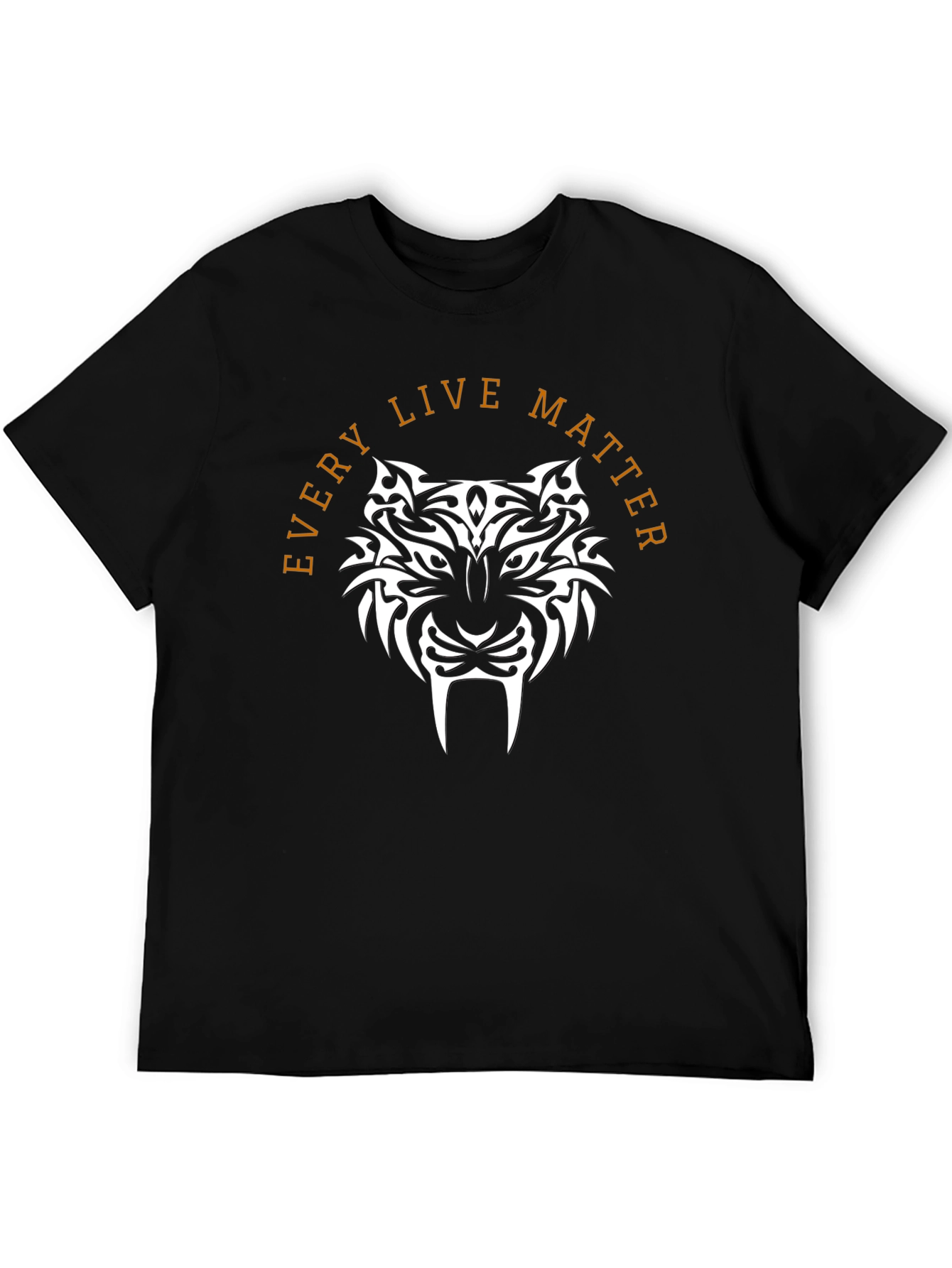 Black Tribal Tiger Graphic Tee - Every Live Matter! view 5