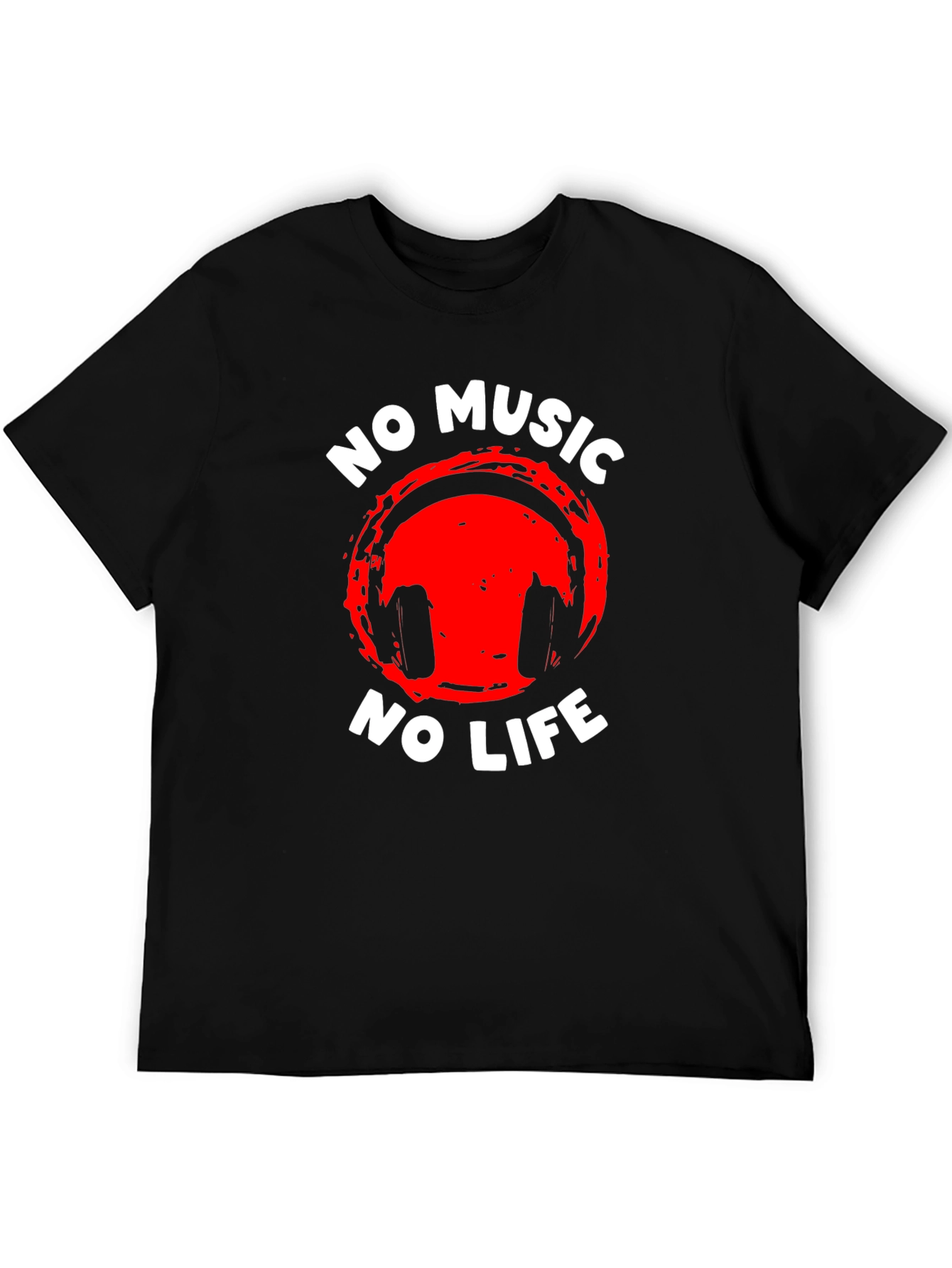 Black No Music No Life Graphic Tee - Premium Cotton view 5