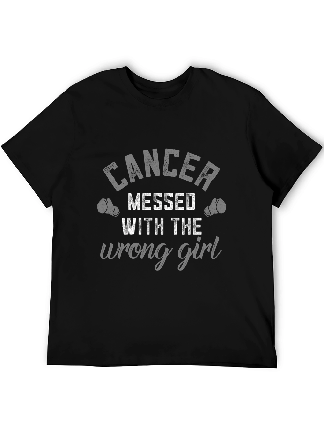Black Cancer Messed With The Wrong Girl Graphic Tee view 5