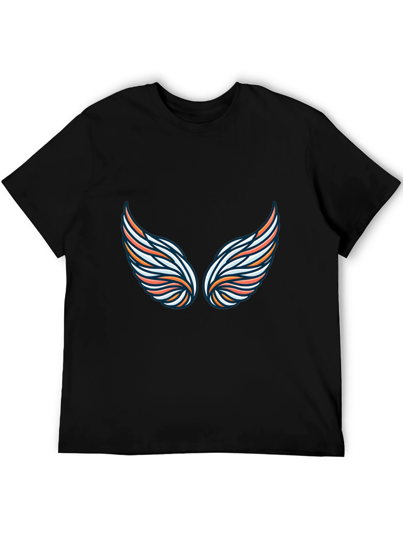 Black Wing Graphic Black T-Shirt view 5