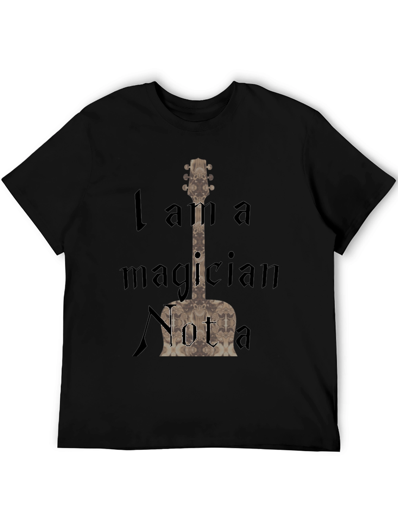 Black I am a Magician Nota Guitarist Tee view 5