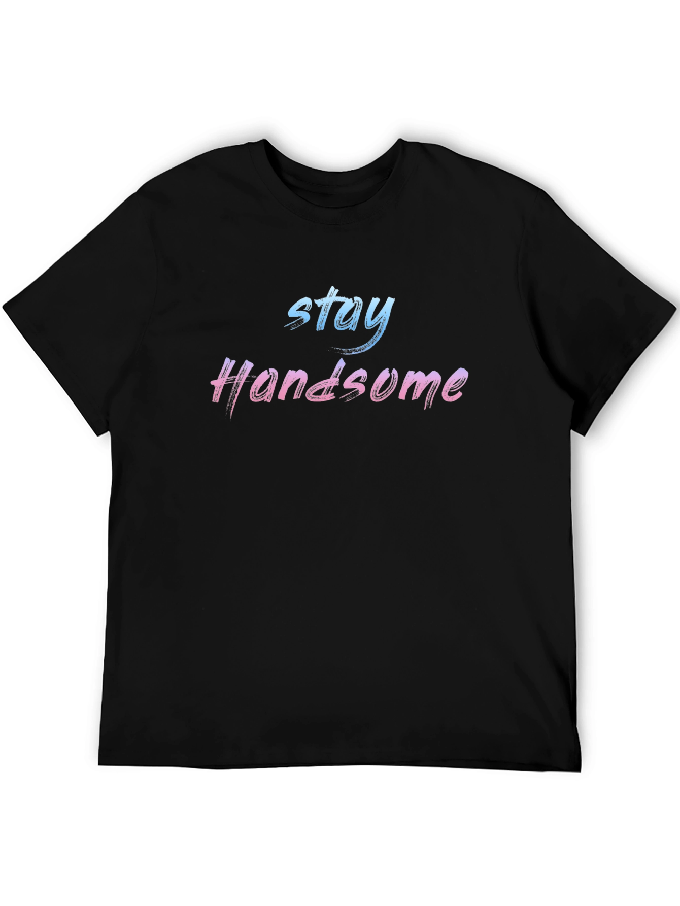 Black Stay Handsome Gradient Graphic Tee view 5
